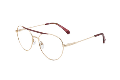 Polaroid Unisex 55 mm Gold Pink Eyeglasses PLDD513-EYR-55