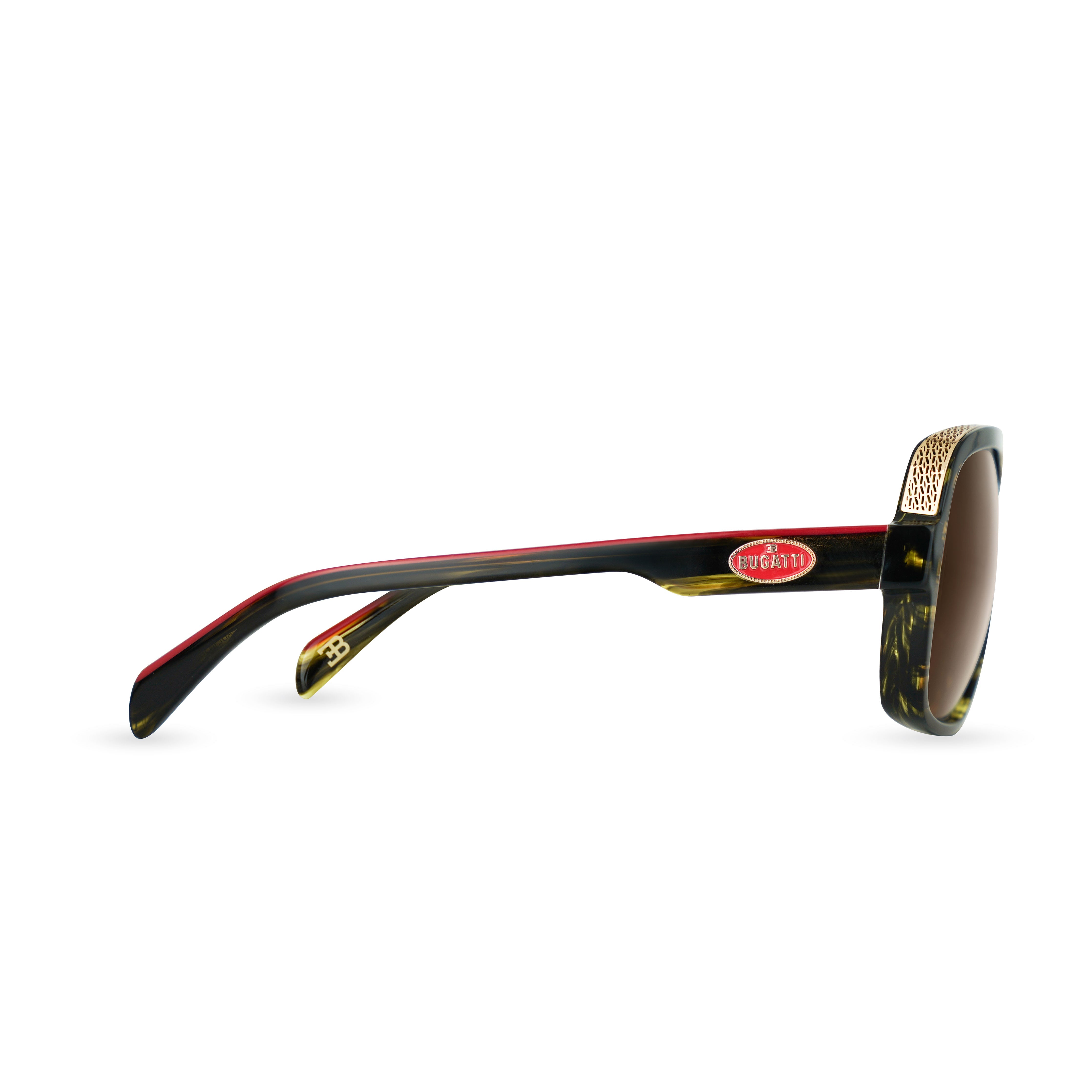 Bugatti Unisex 60mm Dark Tortoise White Gold Sunglasses 06-DT