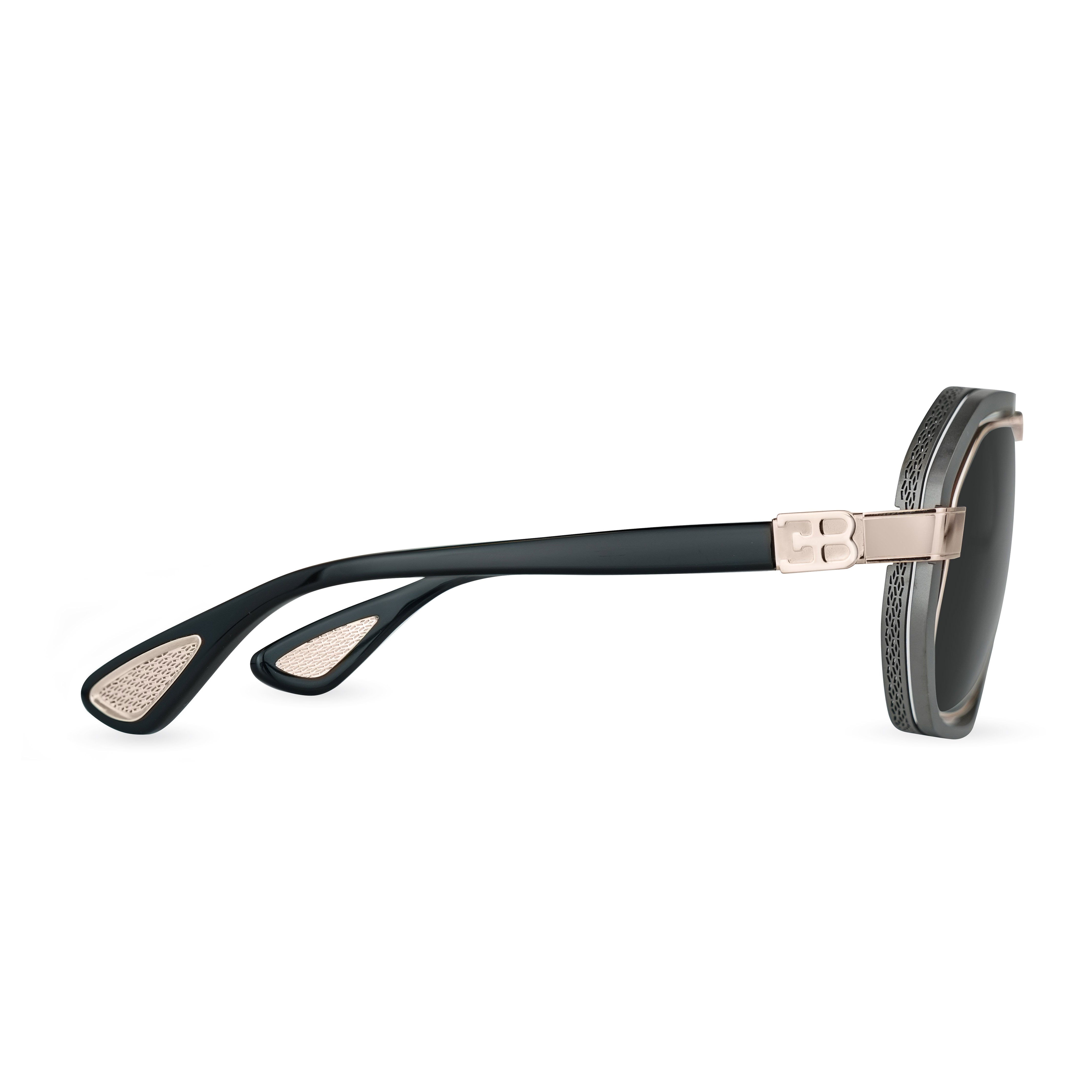 Bugatti Unisex 52mm Matte Gunmetal Rose Gold Sunglasses 08-MGM-RG