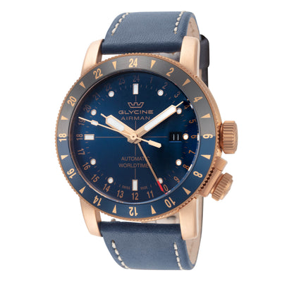 Glycine Men's Airman Contemporary Bronze GMT 44mm Automatic Watch GL0548
