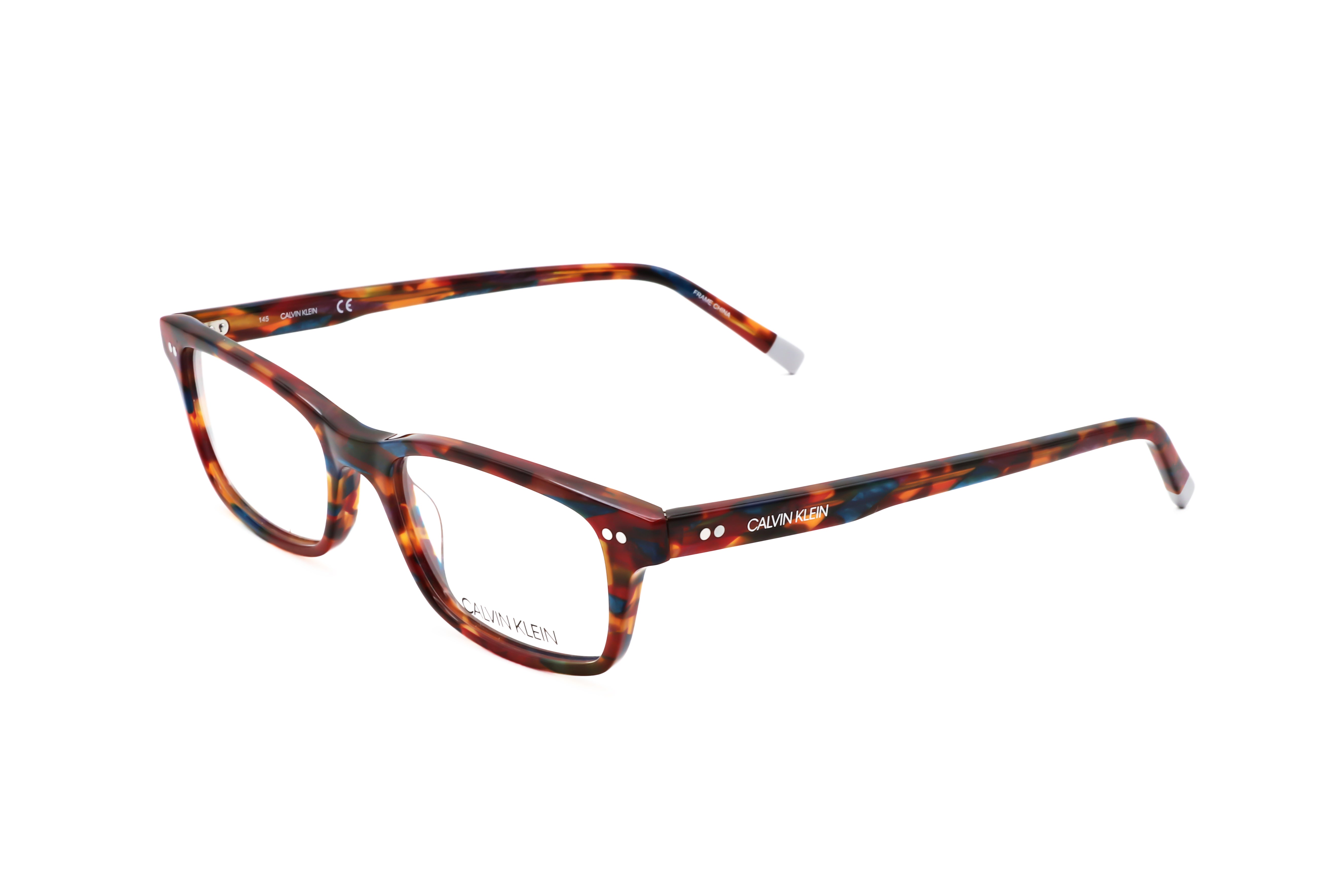 Calvin Klein Unisex 51 mm Striped Burnt Blue Eyeglasses CK5989-242-51