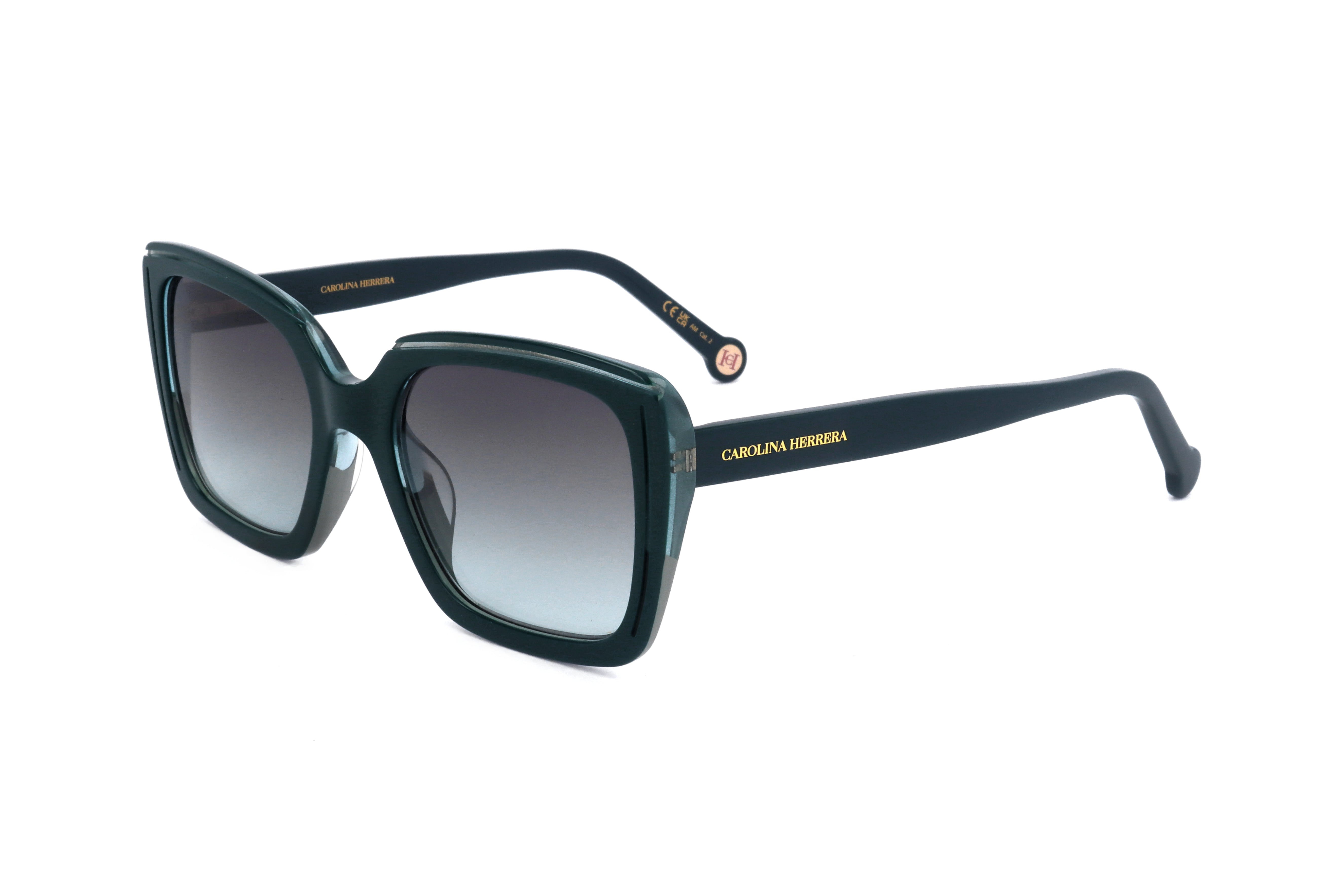 Carolina Herrera Women's 53 mm Green Glitter Sunglasses HER0143GS-0VQY-IB