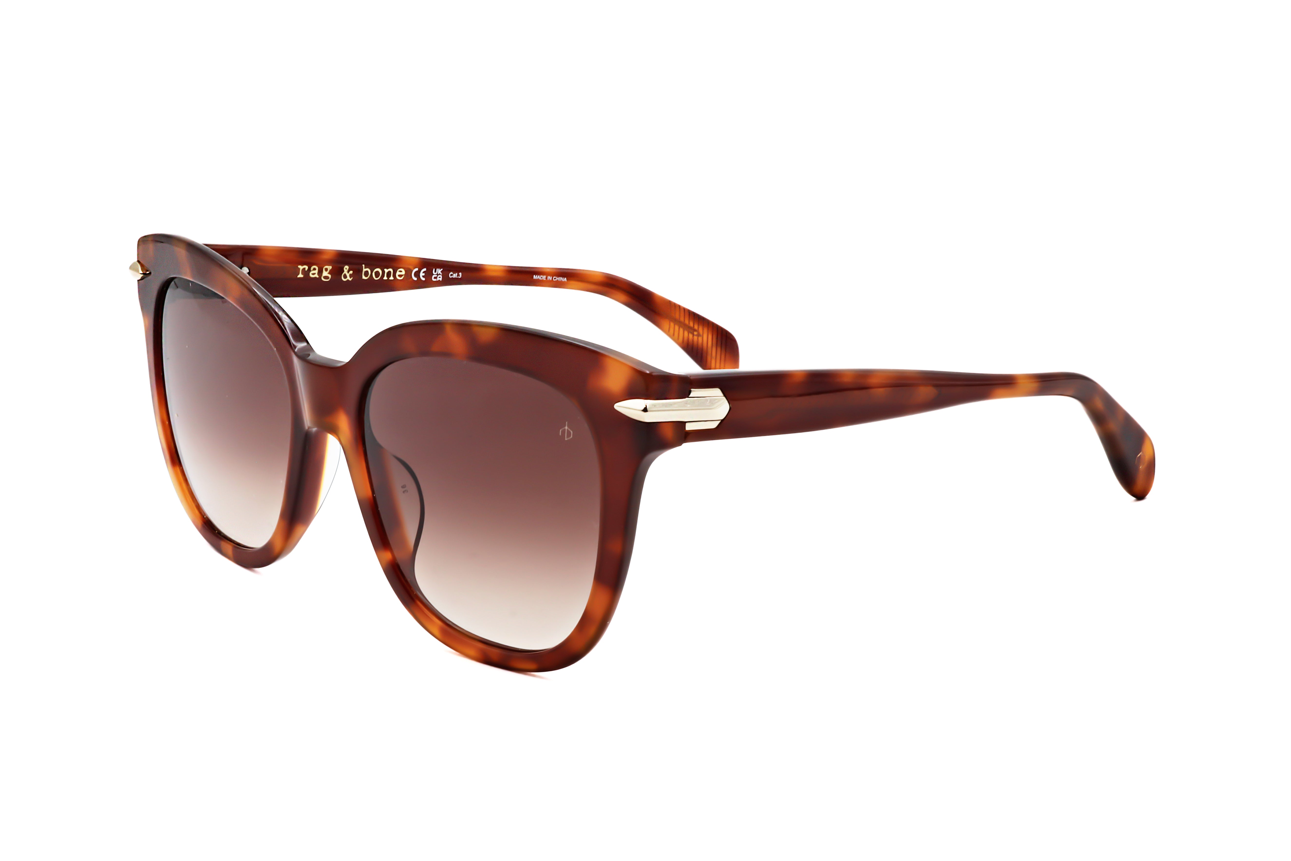 Rag & Bone Women's 55 mm Havana Sunglasses RNB1088-G-S-86-55