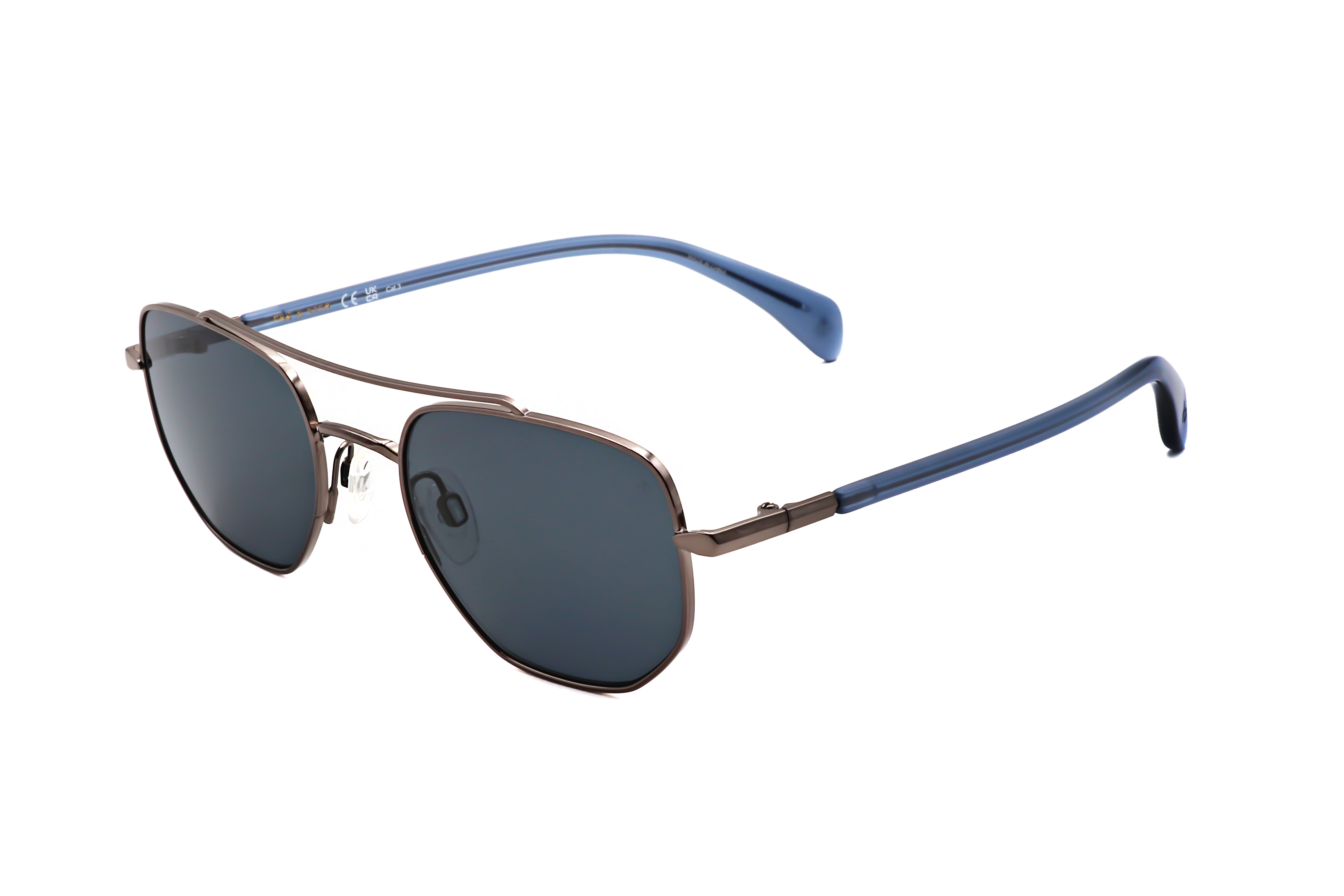 Rag & Bone Men's 51 mm Dark Ruthenium Blue Sunglasses RNB5059-G-S-5UV-51
