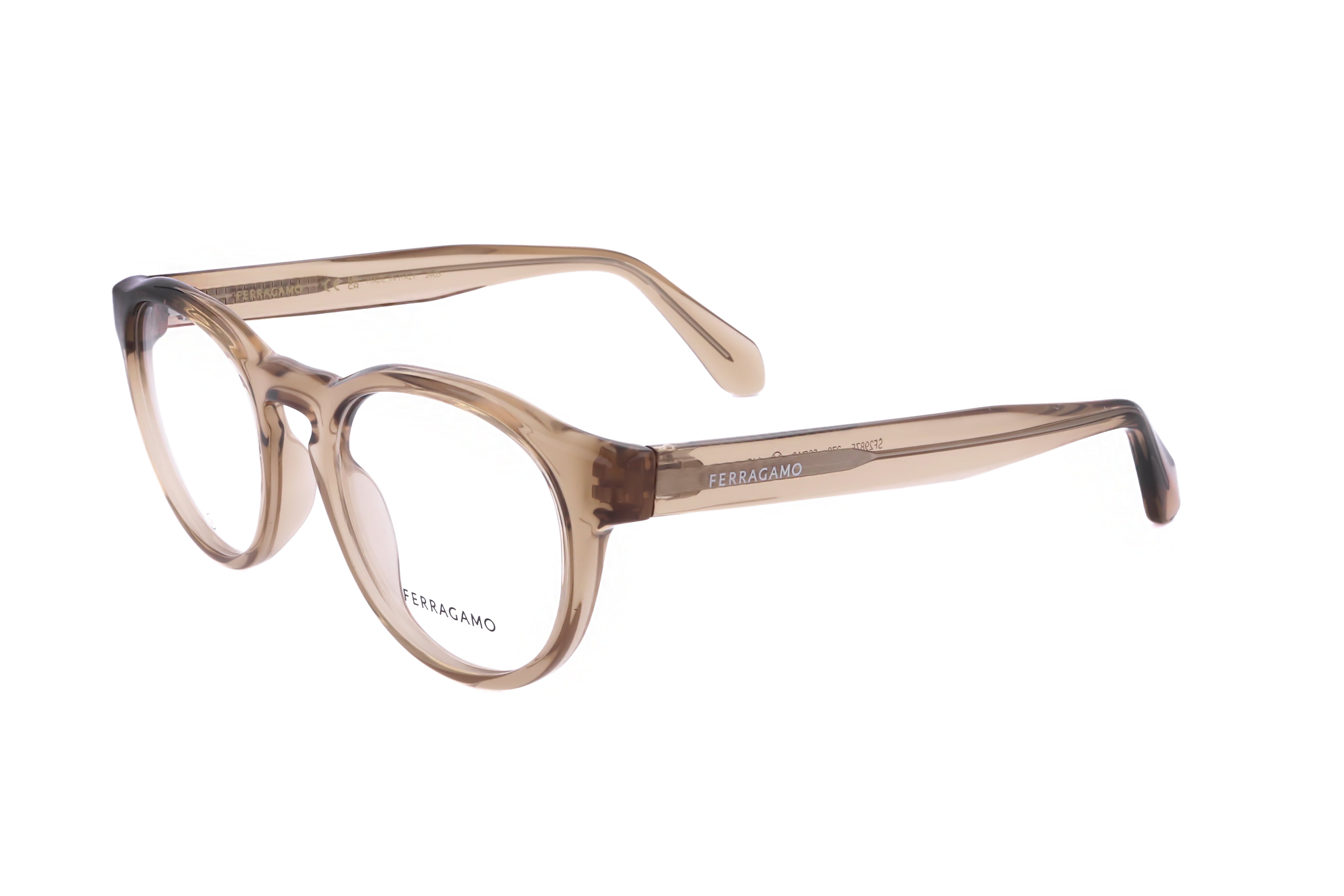 Ferragamo Unisex 50 mm Transparent Sand Eyeglasses SF2987E-278-50