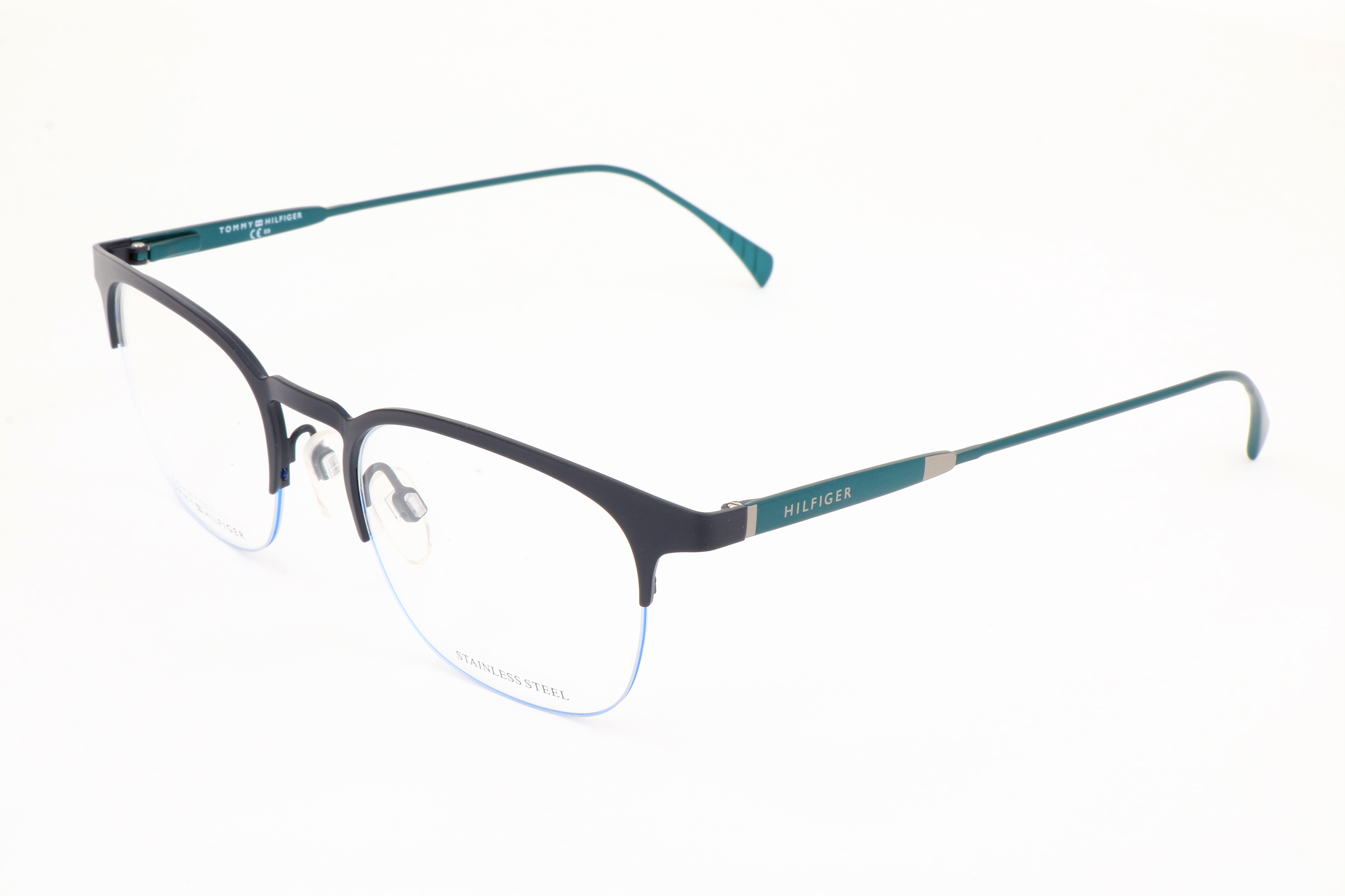 Tommy Hilfiger Men's 50 mm Matt Blue Petrol Eyeglasses TH1385-QFY-50