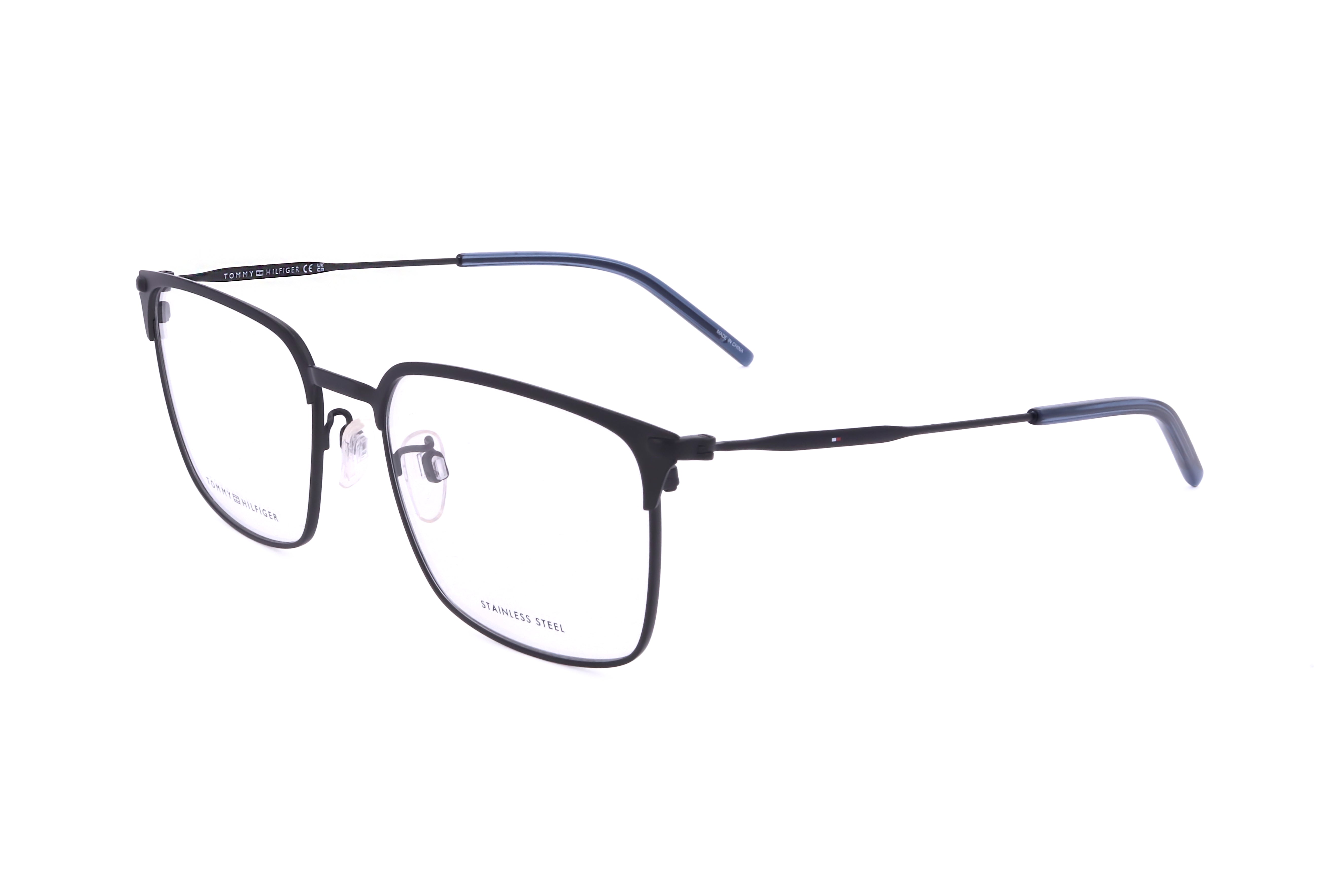 Tommy Hilfiger Men's 54 mm Matte Ruthenium Black Eyeglasses TH2062-G-SVK-54