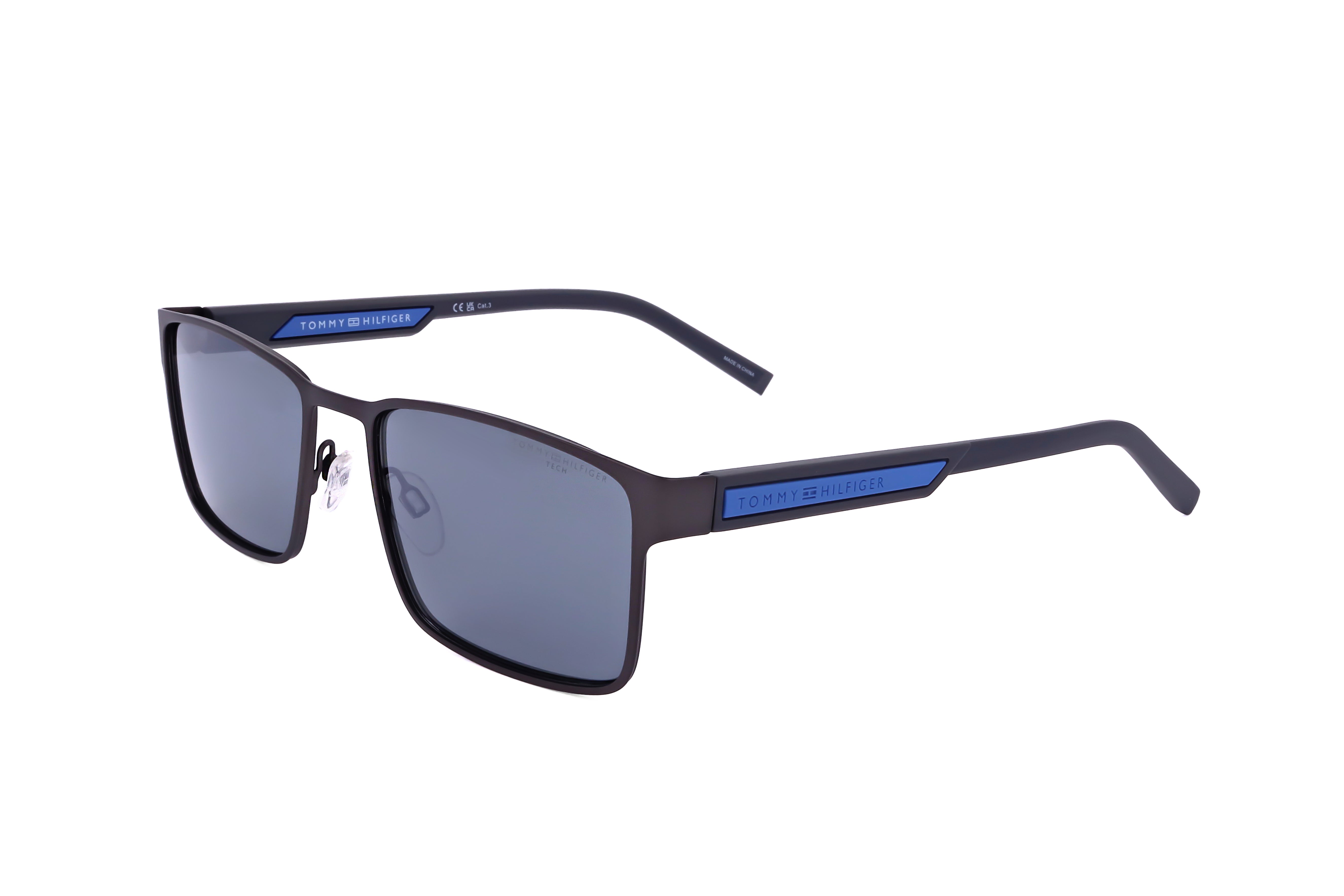 Tommy Hilfiger Men's 57 mm Matte Ruthenium Black Sunglasses TH2087-S-SVK-57