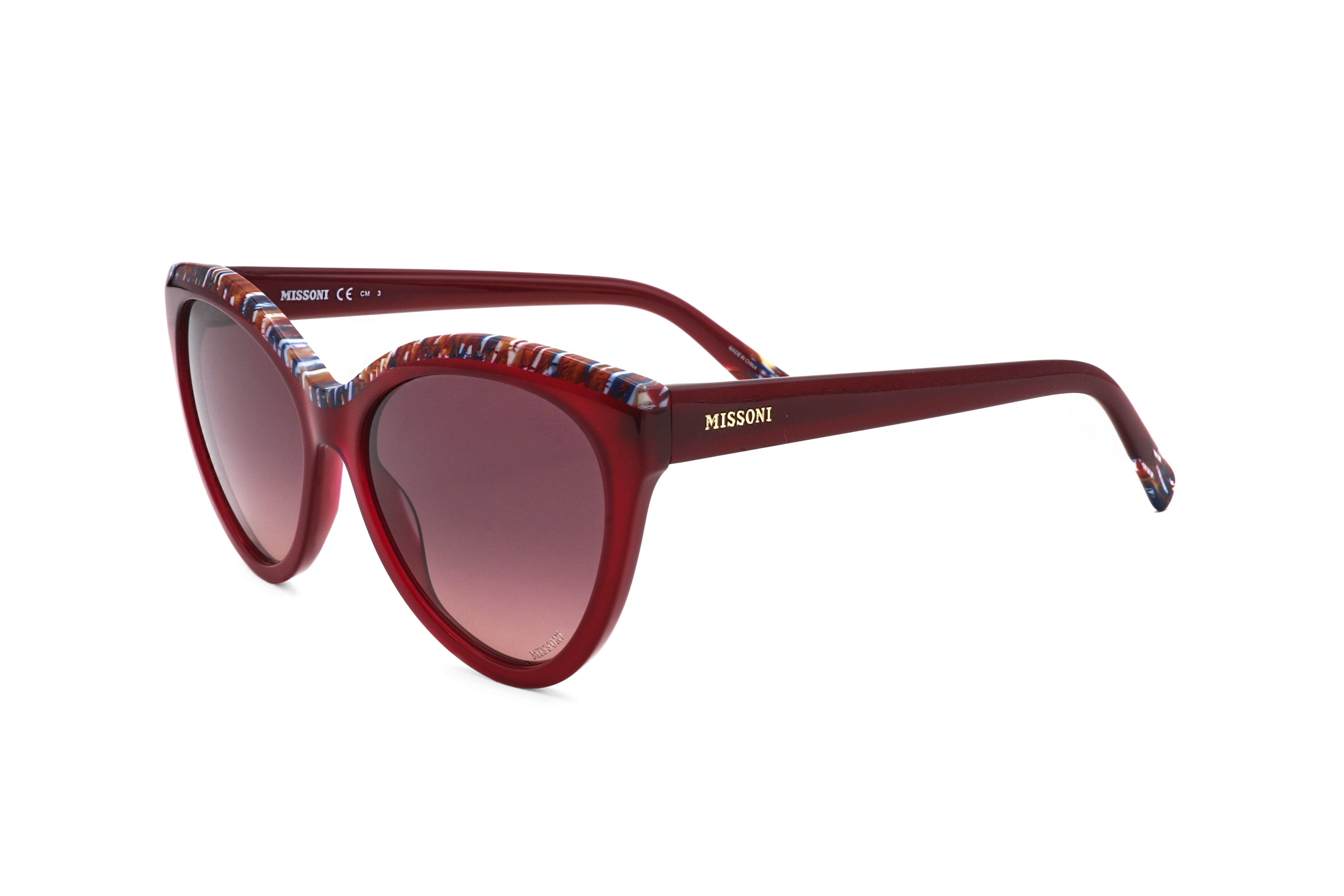 Missoni Women's 57 mm Burgundy Pattern Sunglasses MIS0088-S-SR8-57