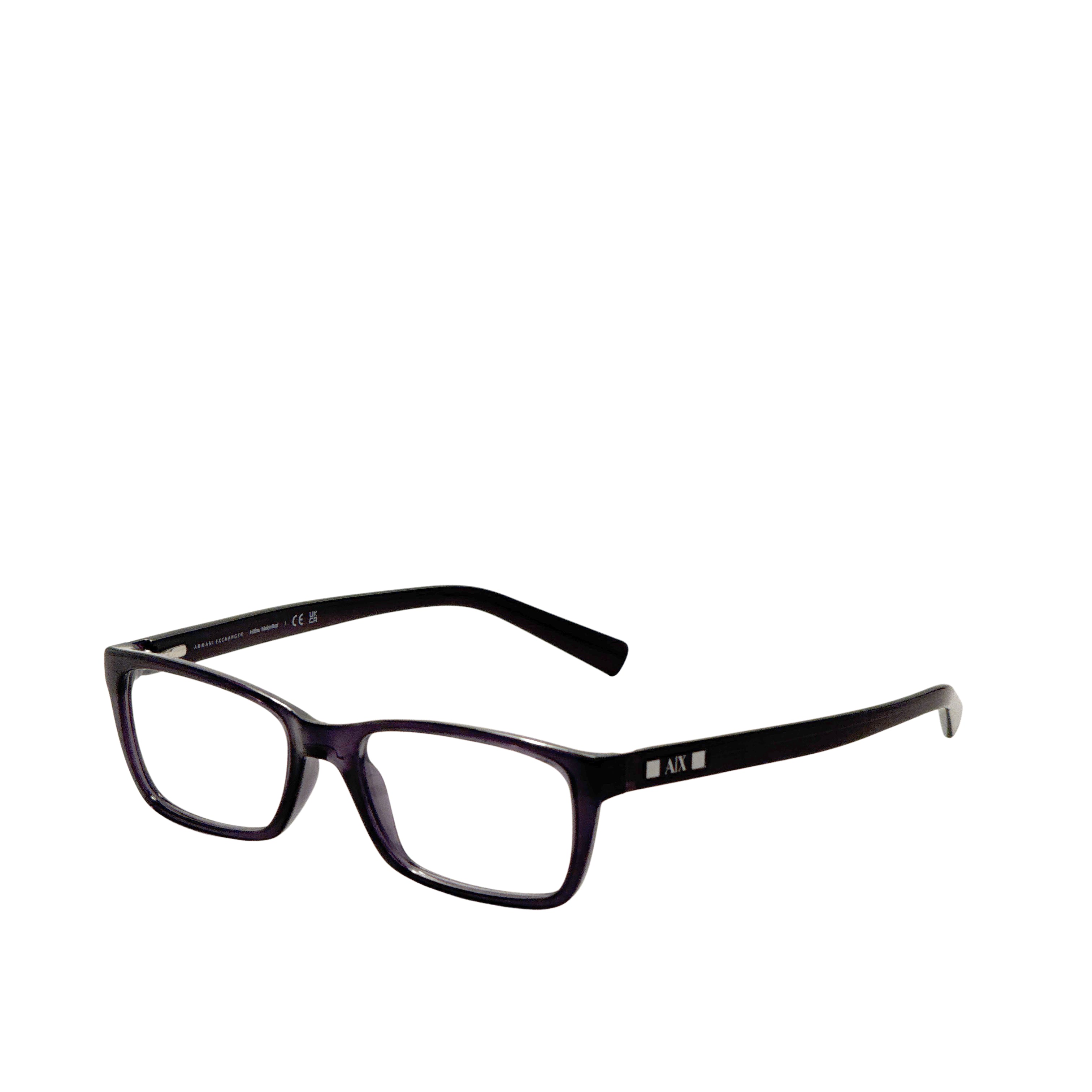 Armani Exchange Men's 53mm Shiny Transparent Grey Eyeglasses AX3007-8005-53