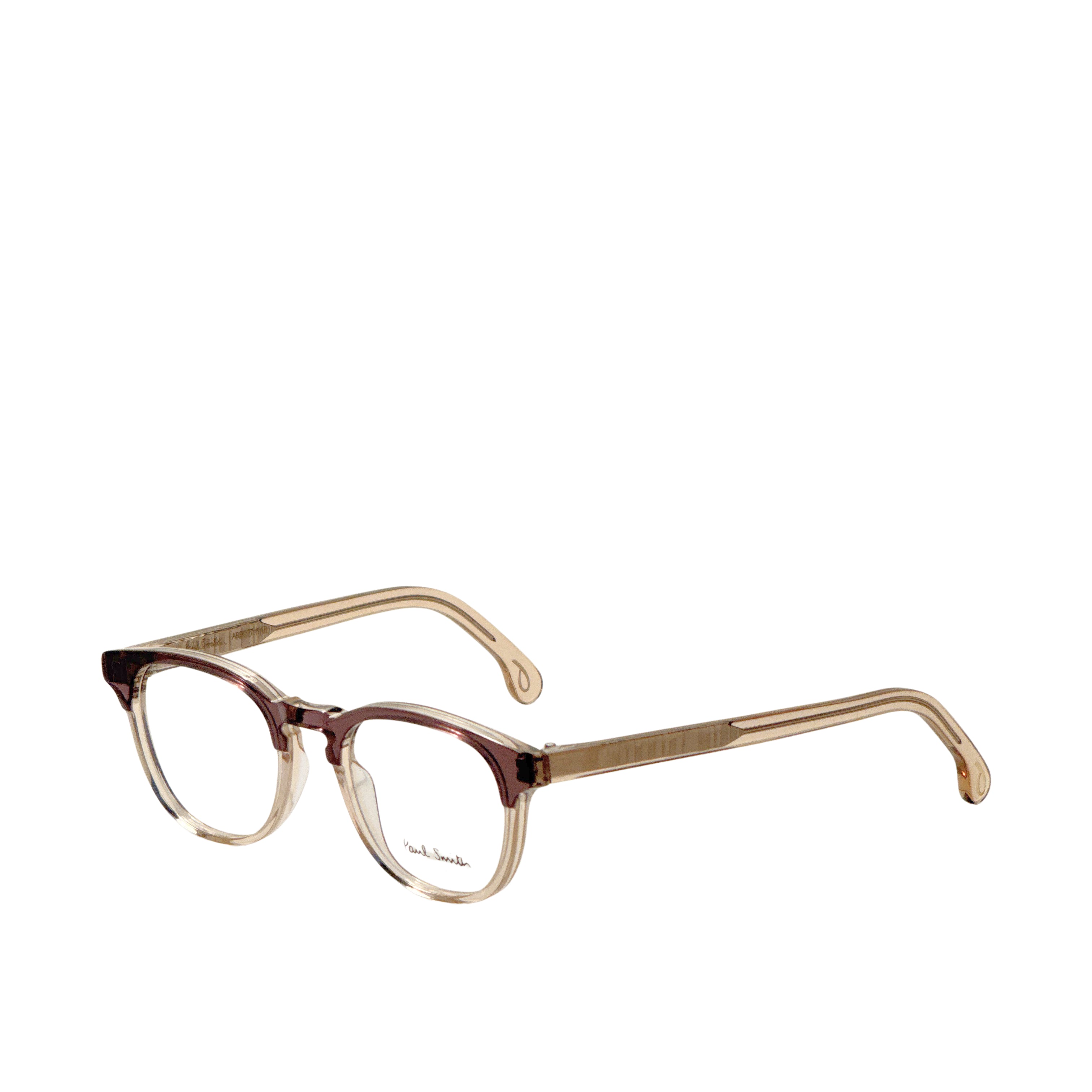 Paul Smith Unisex Abbott 48mm Slate Tobacco Crystal Eyeglasses PSOP001V1-005-48