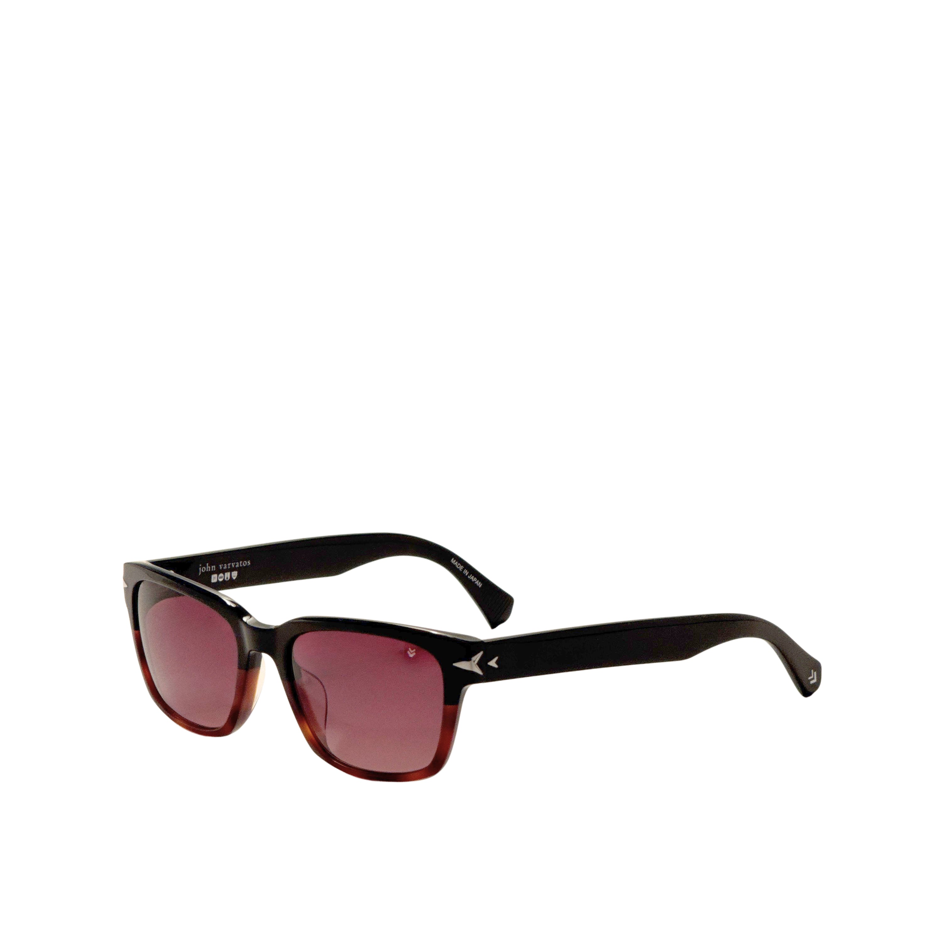 John Varvatos Men's 54 mm Black Havana Sunglasses SJV561540BLA