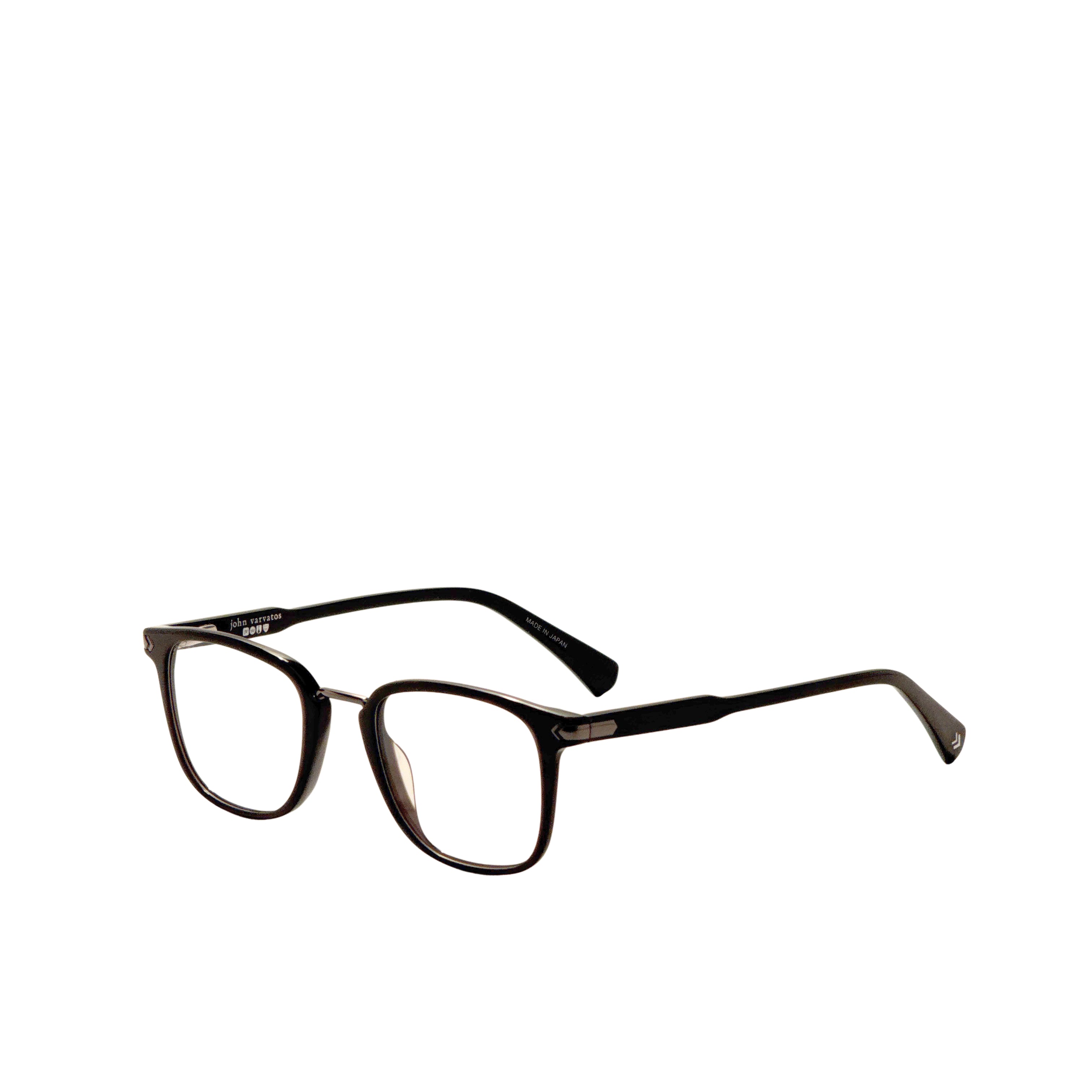 John Varvatos Men's 49 mm Tranpsarent Black Eyeglasses VJV423490TBL