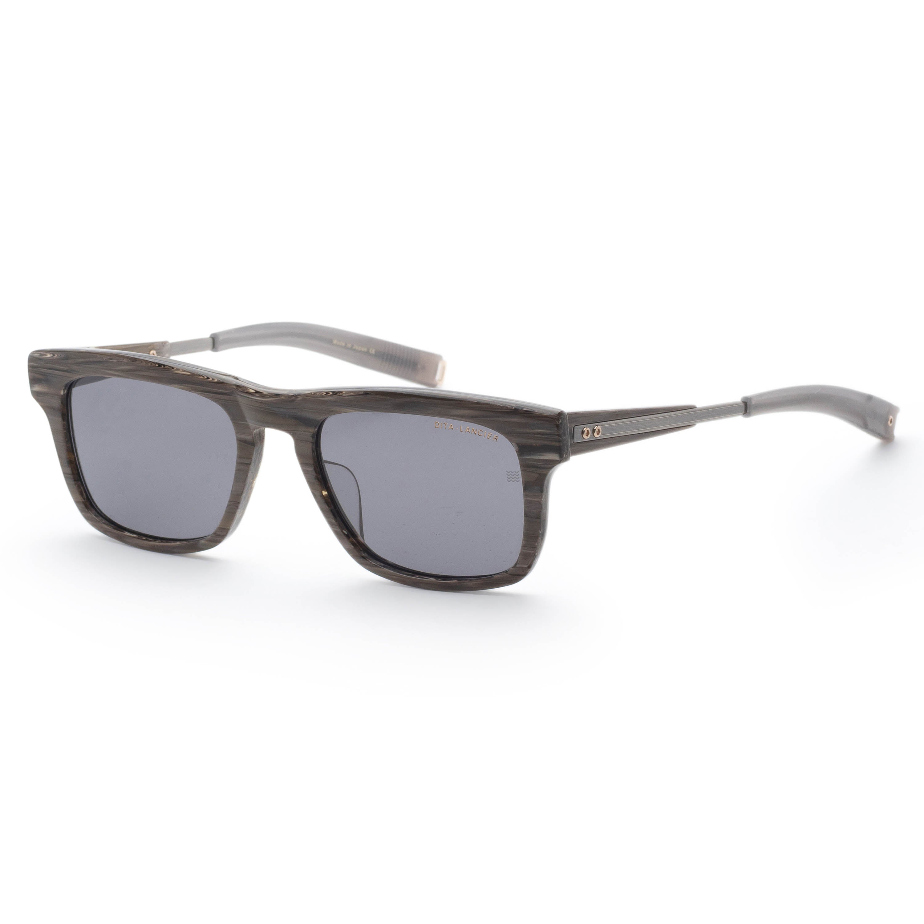 Dita Men's Lancier 53mm Beach Wood Antique Silver Polarized Sunglasses DLS700-53-06