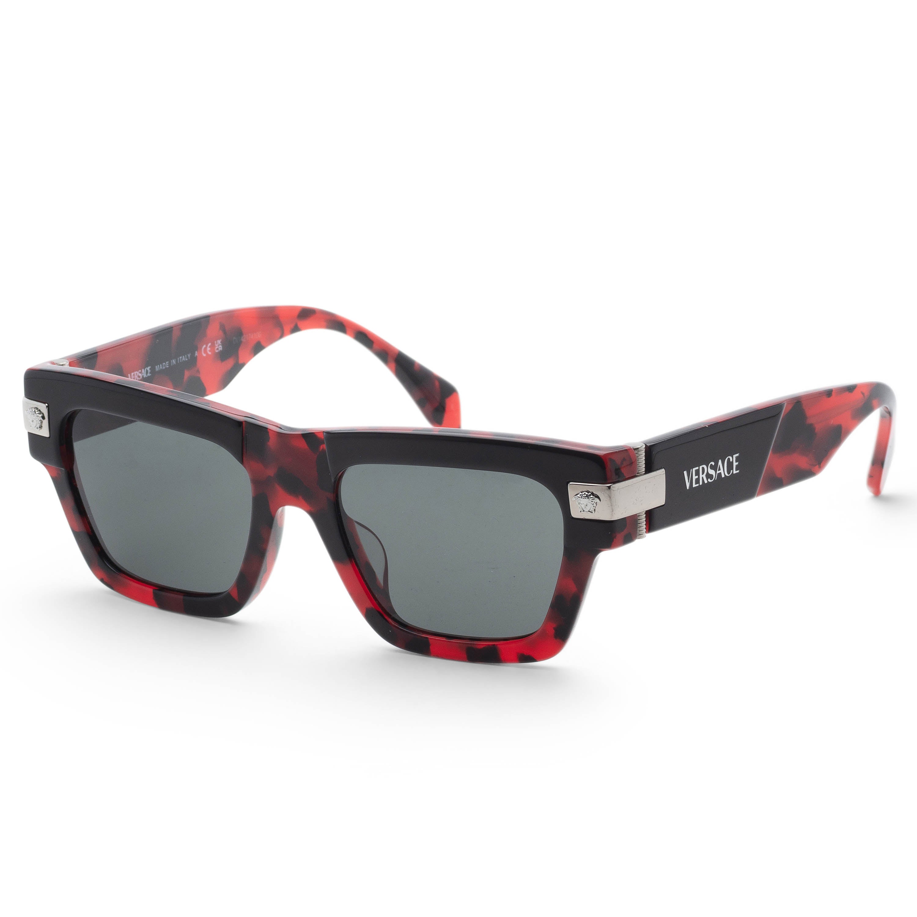 Versace Men's 55mm Top Black Red Havana Sunglasses VE4464F-545787-55