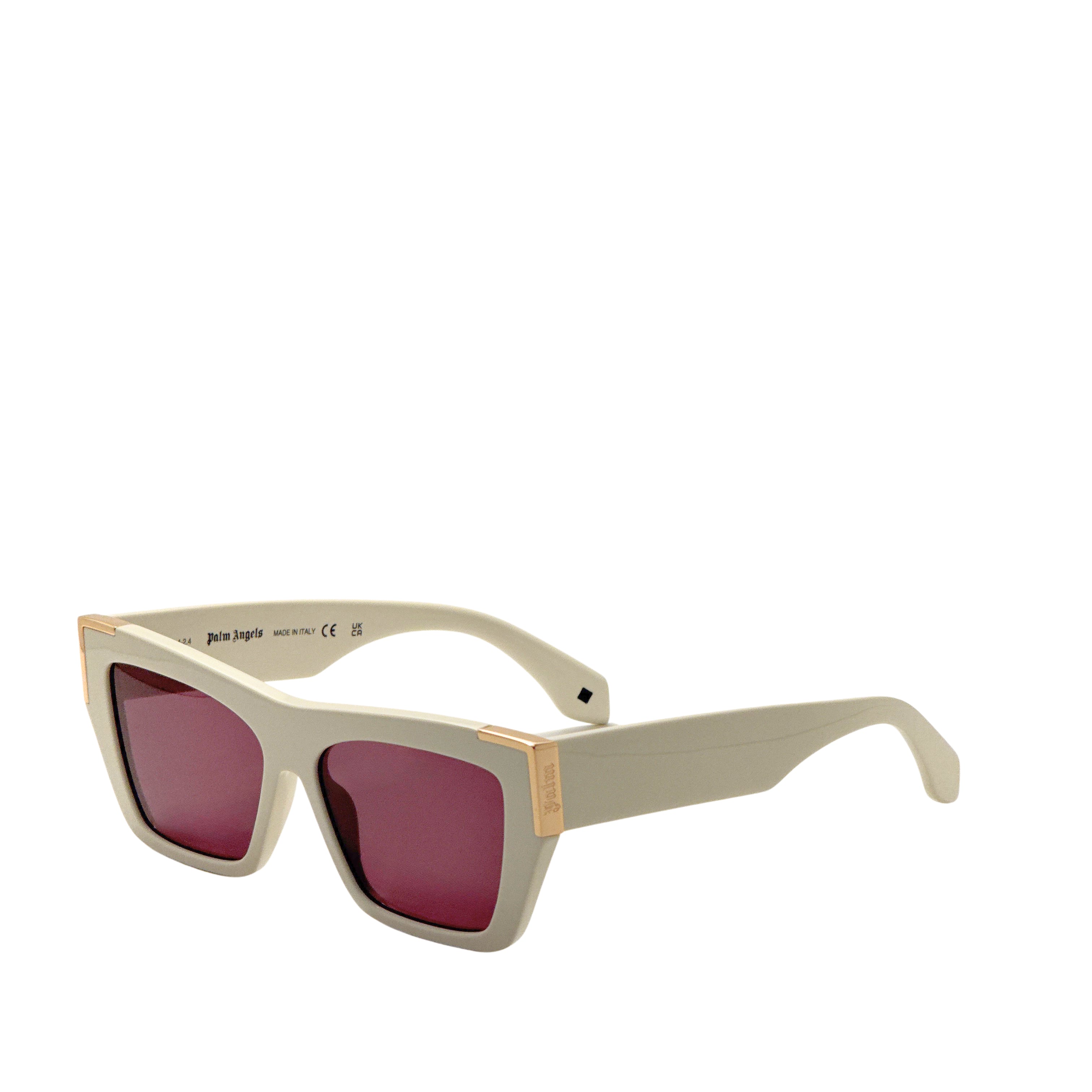Palm Angels Unisex Hollywood 55mm White Sunglasses PERI099F24PLA0010107