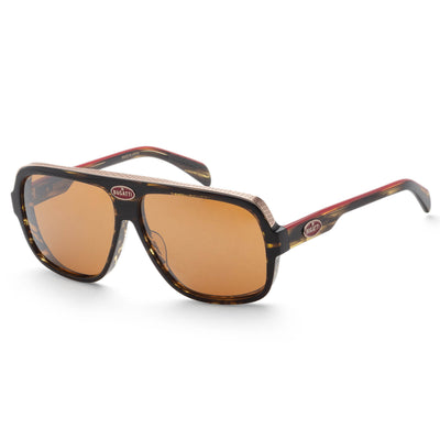 Bugatti Unisex 60mm Dark Tortoise White Gold Sunglasses 06-DT