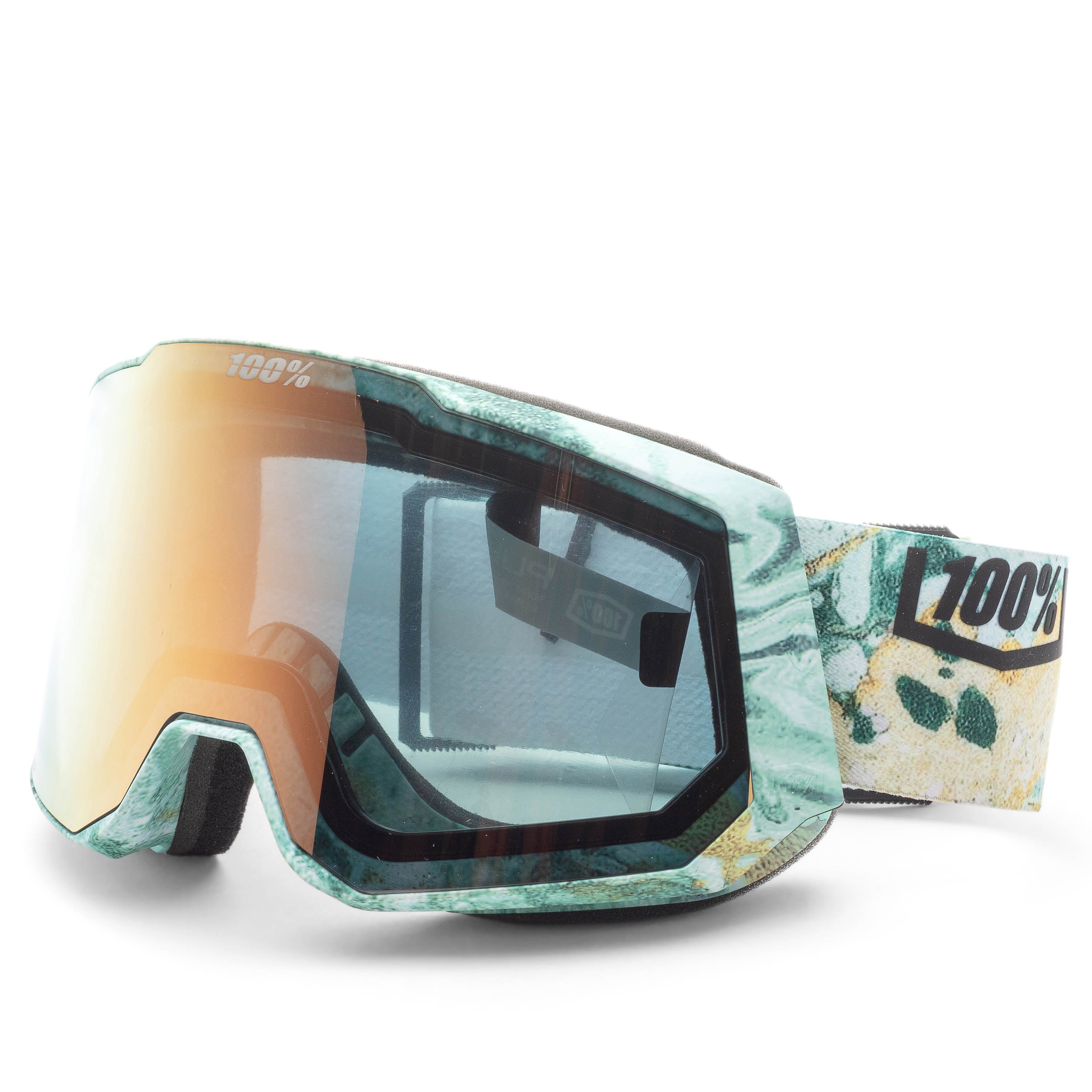 100 Percent Unisex Snowcraft Hiper XL 99mm Green Sunglasses 51002-00006