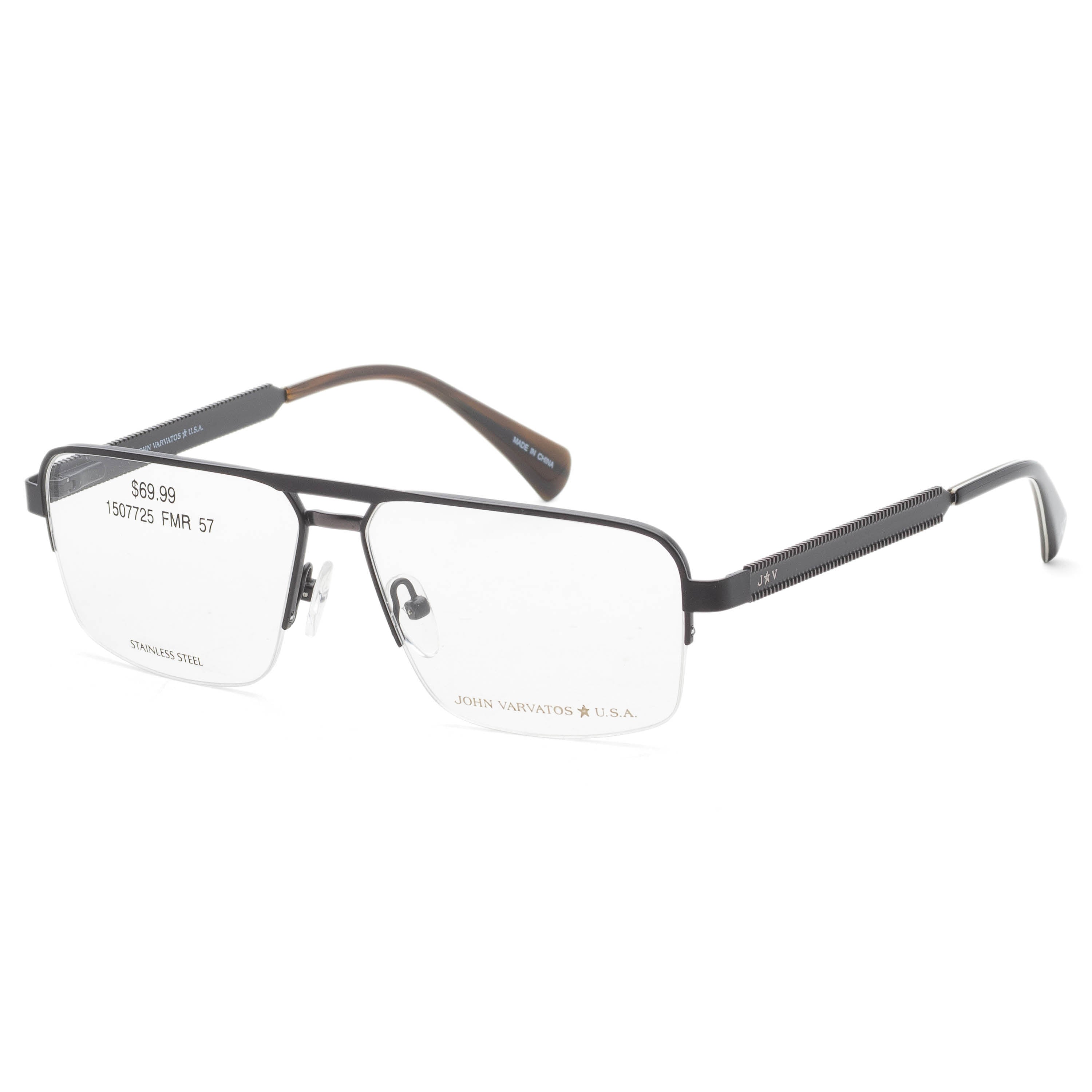 John Varvatos Men's 57mm Black Eyeglasses VJVC005570BLA