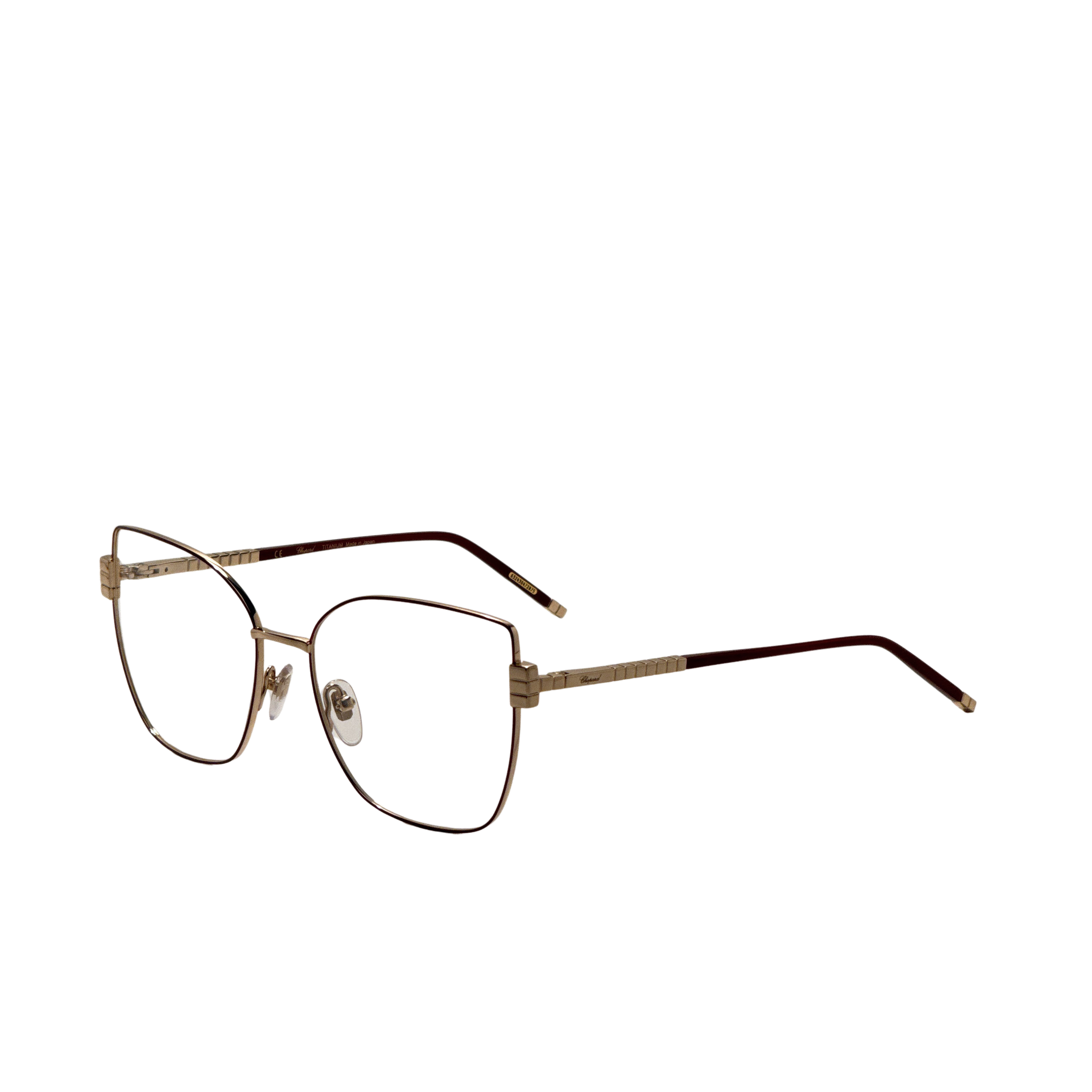 Chopard Women's 56 mm Burgundy Gold Eyeglasses VCHG01M560307