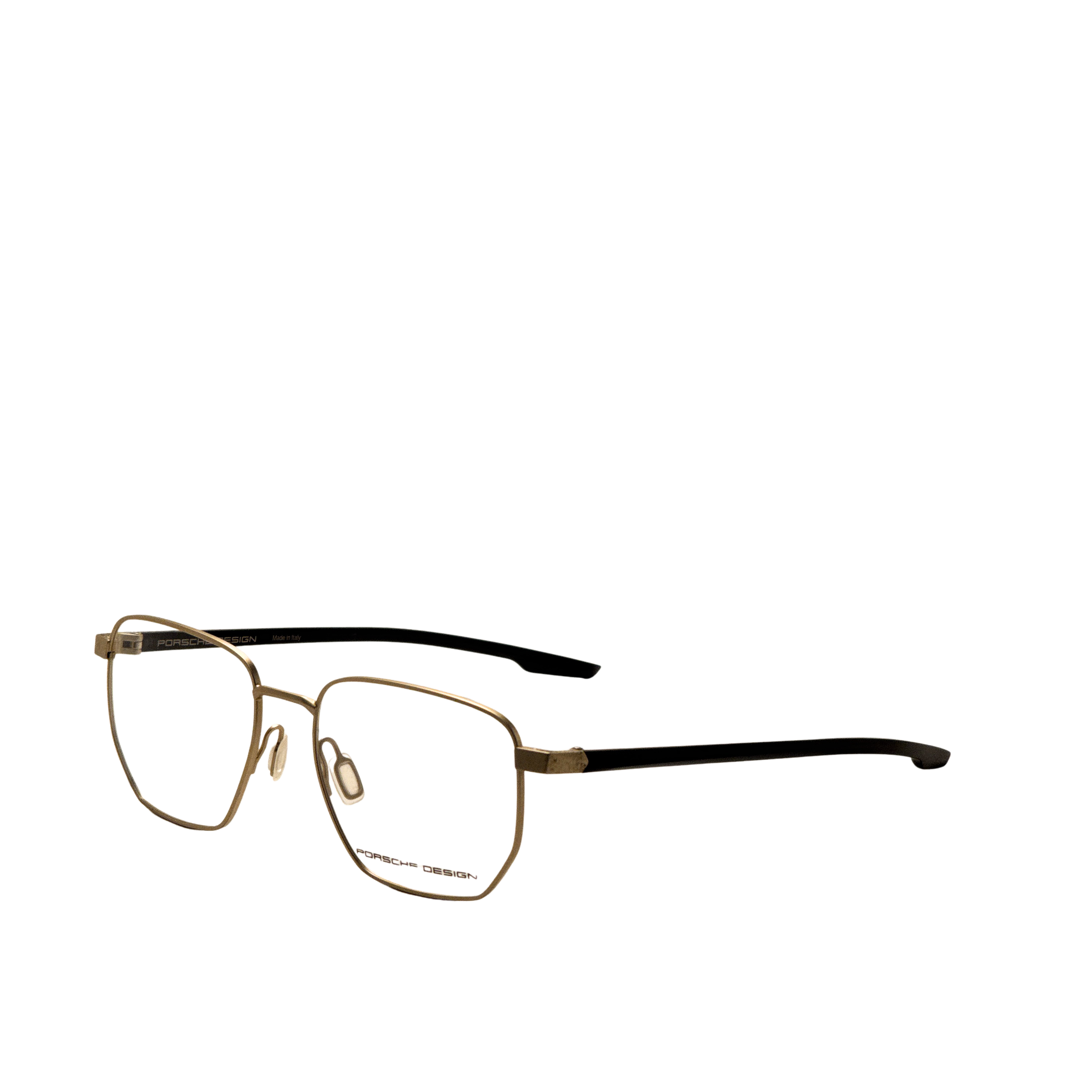 Porsche Design Men's 55 mm Shiny Gold Black Eyeglasses P8770-55B000