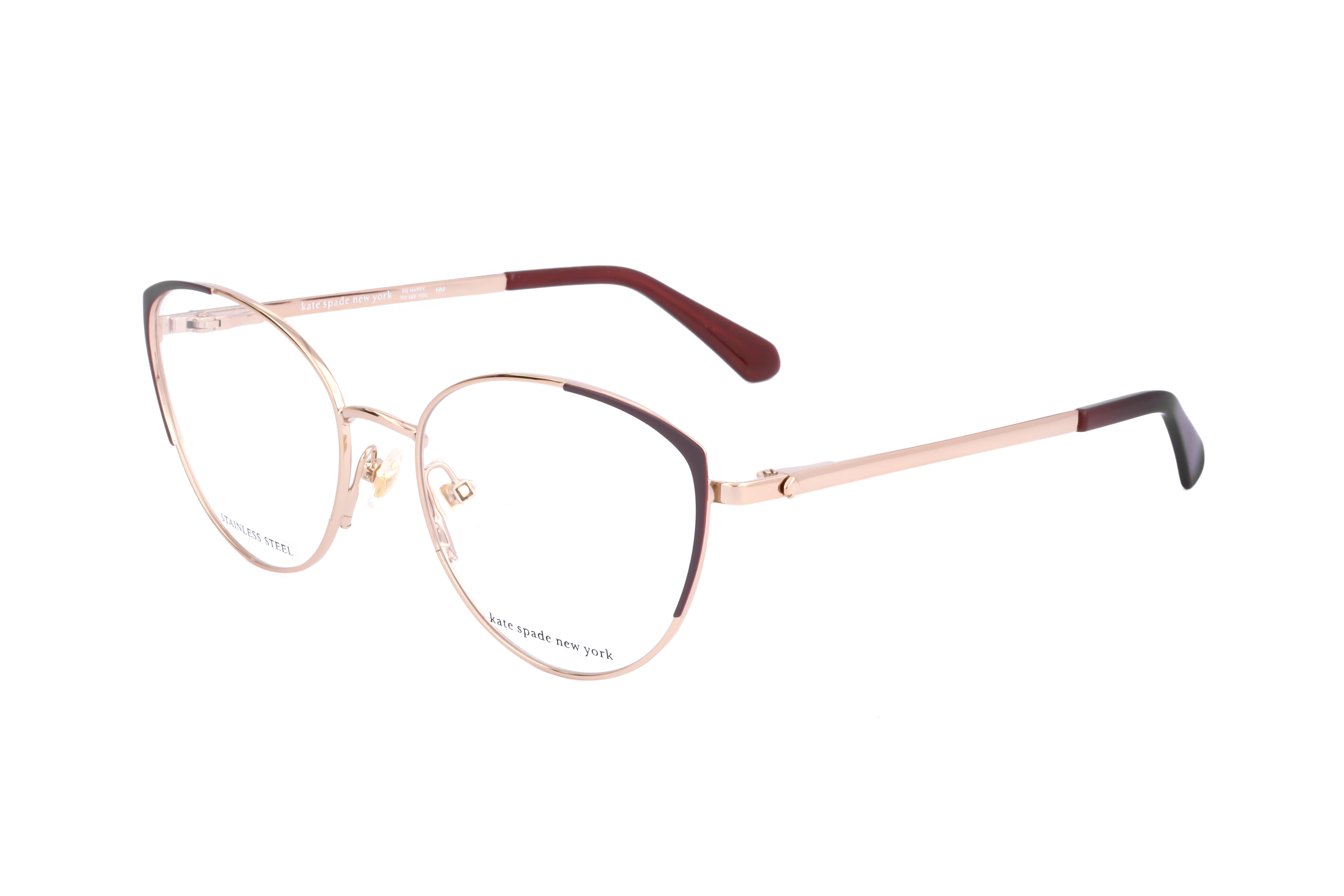 Kate Spade Women's 52mm Rose Gold Red Eyeglasses NOEL-G-0AW-52