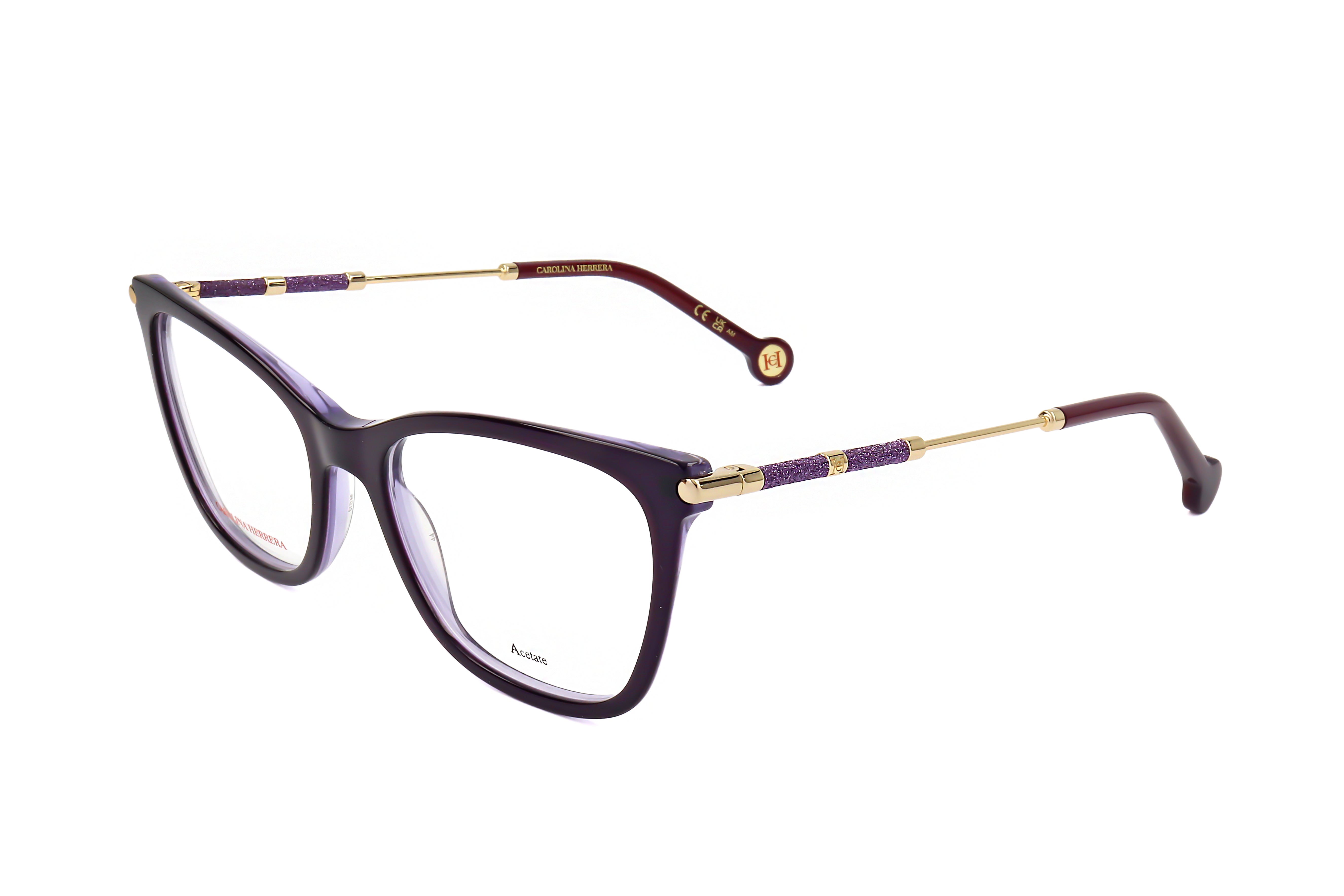 Carolina Herrera Women's 54mm Violet Glitter Violet Eyeglasses HER0151-YHP-54