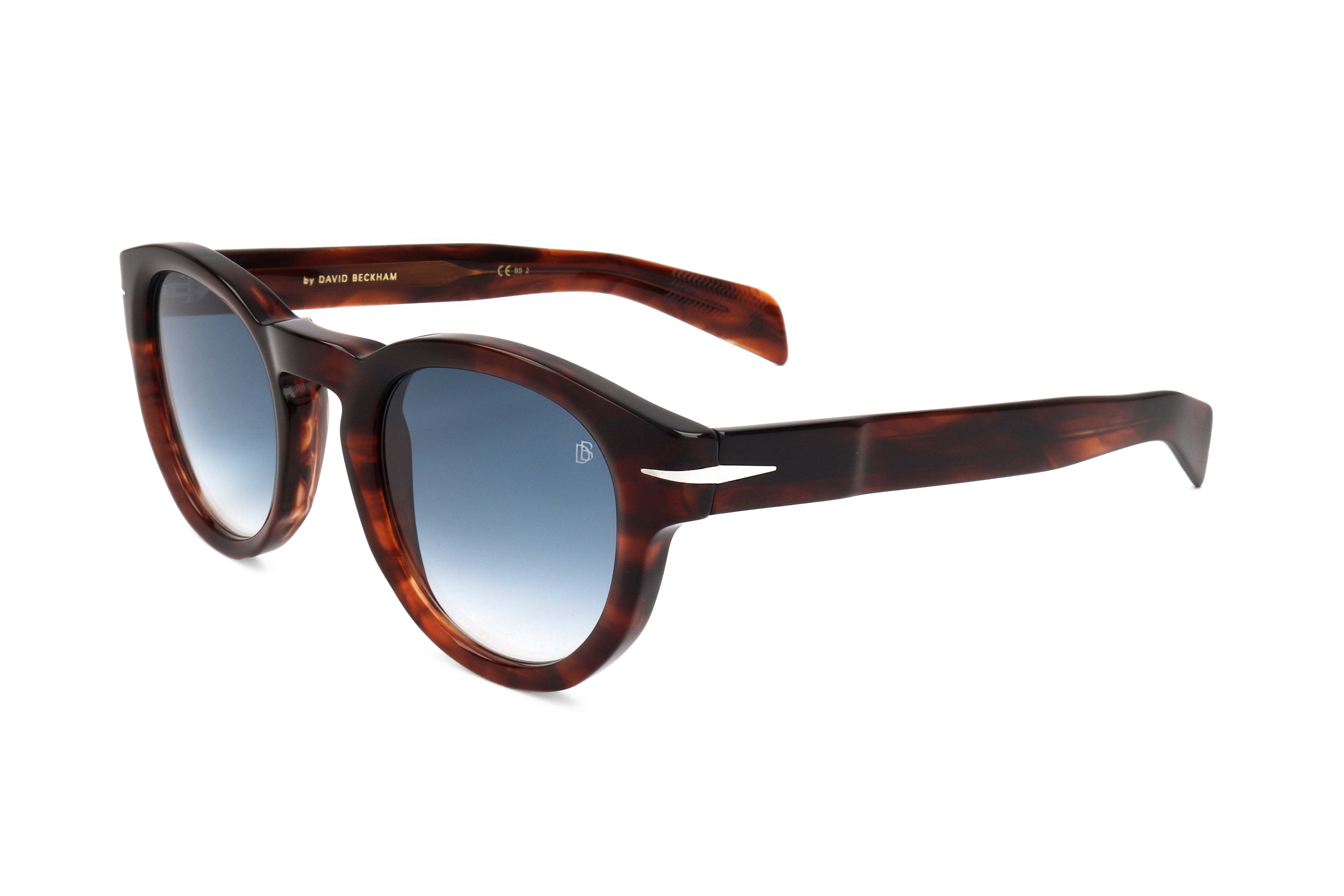 David Beckham Men's 48mm Brown Striped Havana Sunglasses DB7041-S-Z15-48