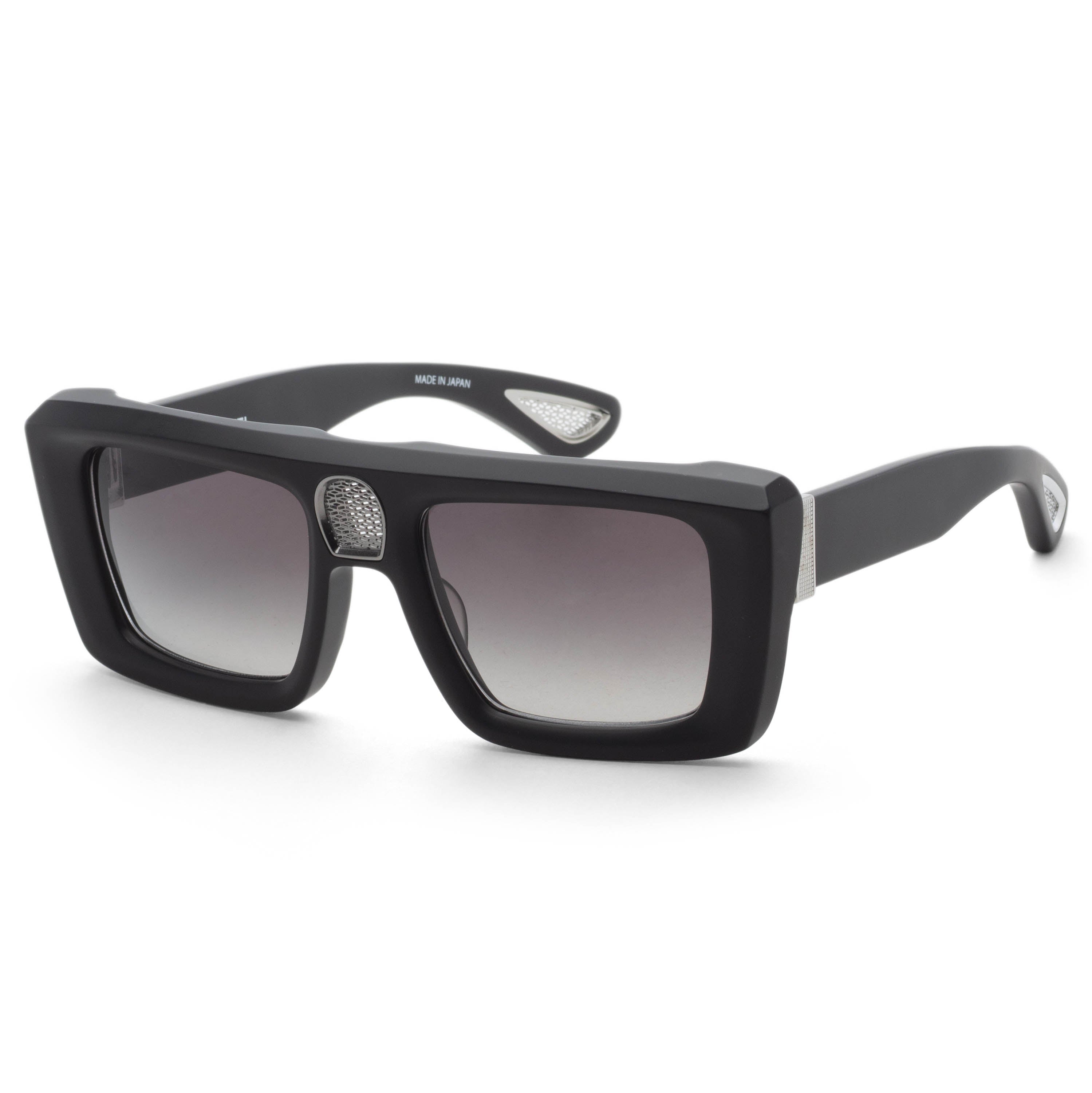Bugatti Unisex 53mm Matte Black Sterling Silver Sunglasses 02-MBK