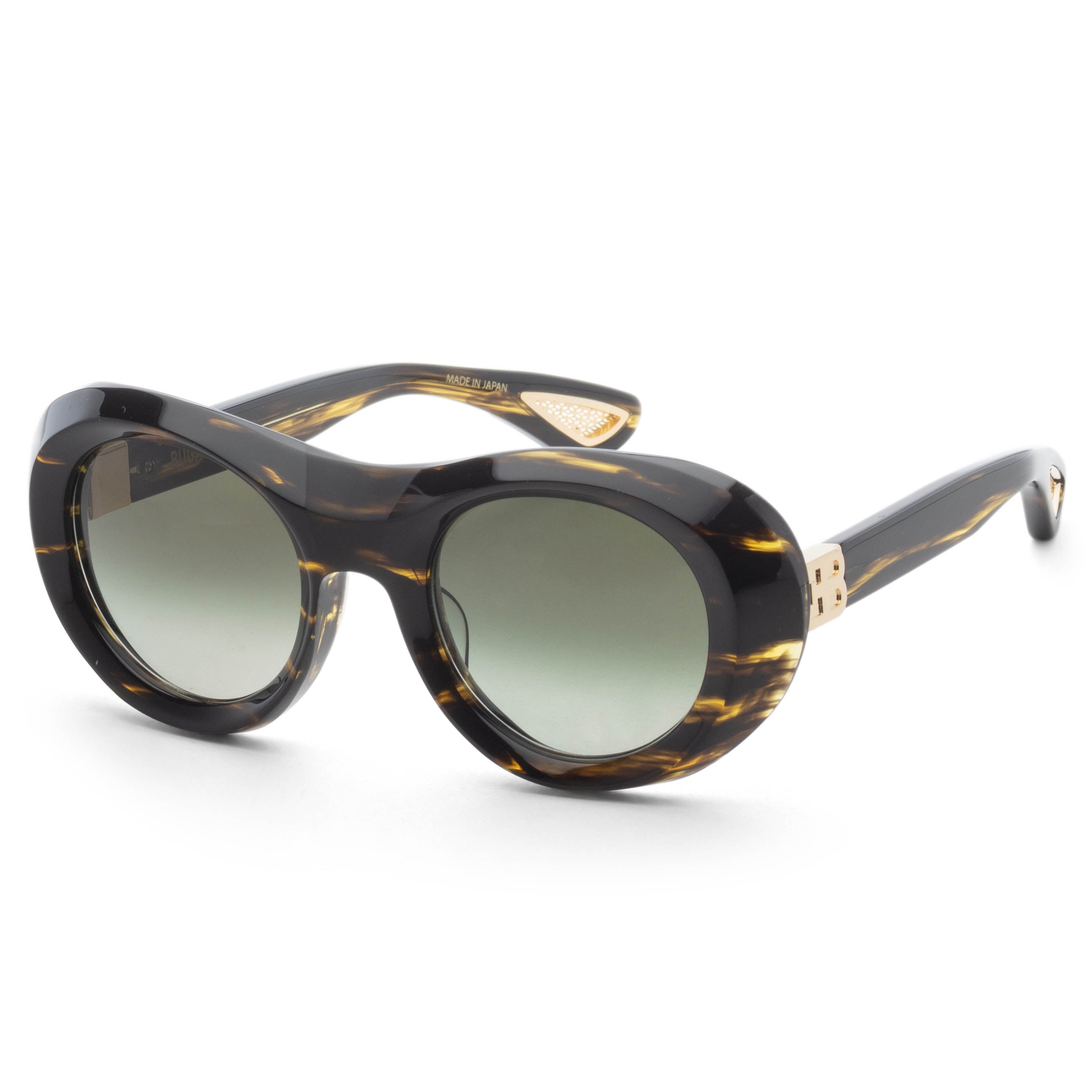 Bugatti Unisex 49mm Dark Tortoise White Gold Sunglasses 03-DT