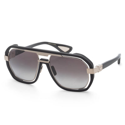 Bugatti Unisex 52mm Matte Black White Gold Sunglasses 08-MBK-WG