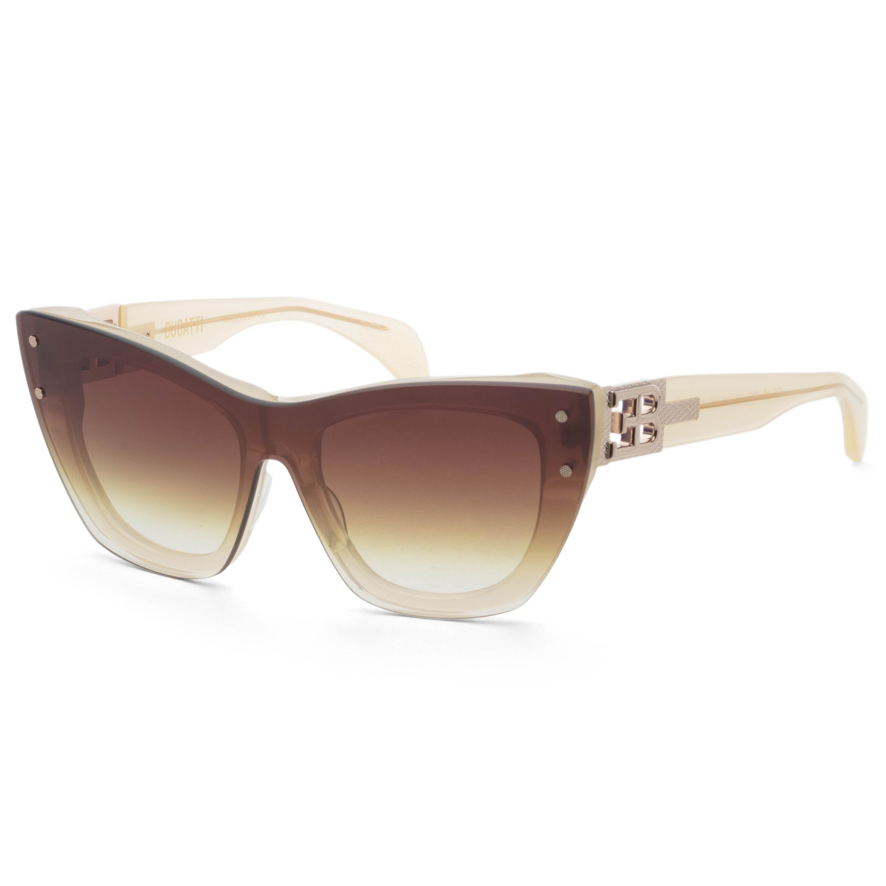 Bugatti Women's 55mm Bone White Gold Sunglasses 48L-BNE