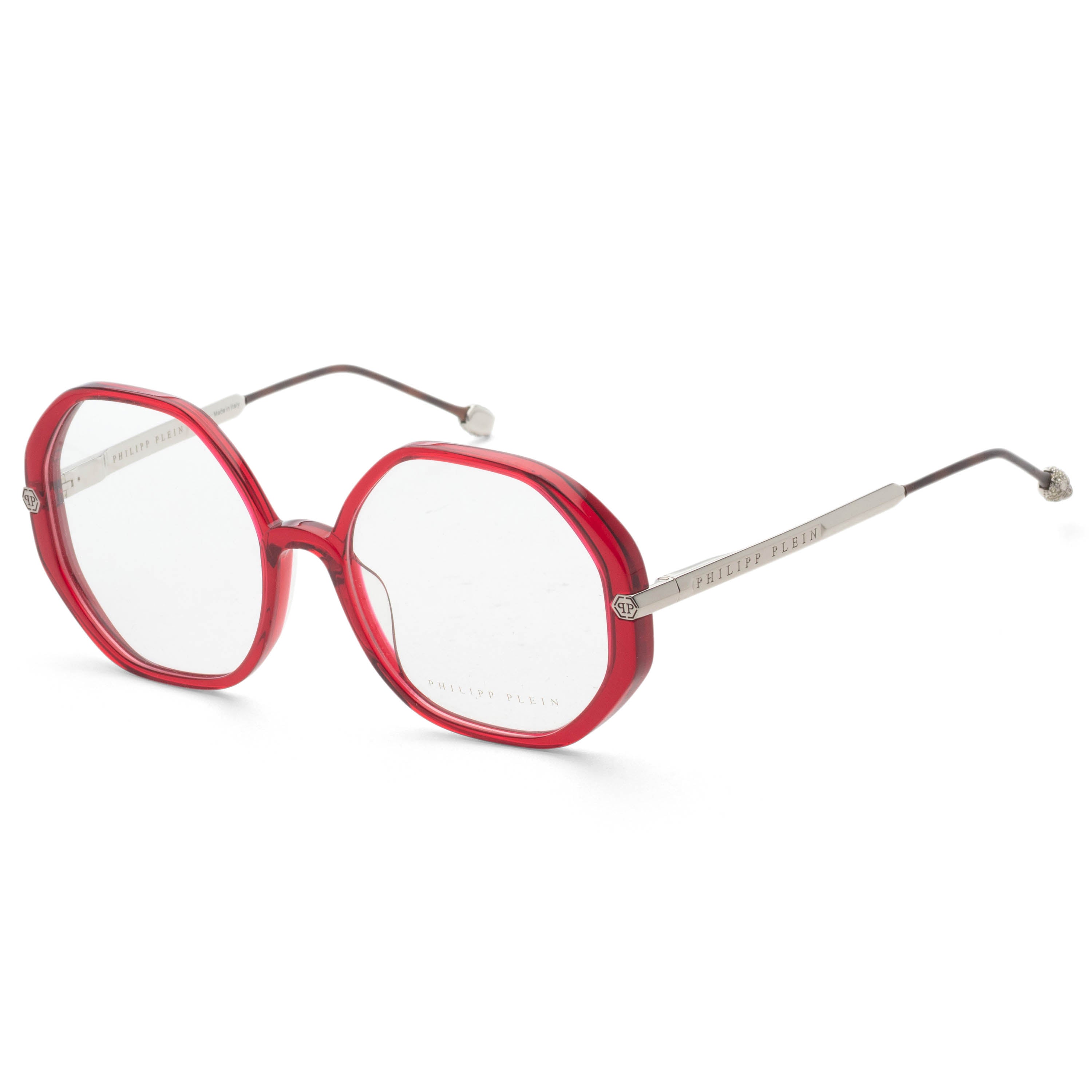 Philipp Plein Women's 56mm Shiny Transparent Red Eyeglasses VPP053S5609WA