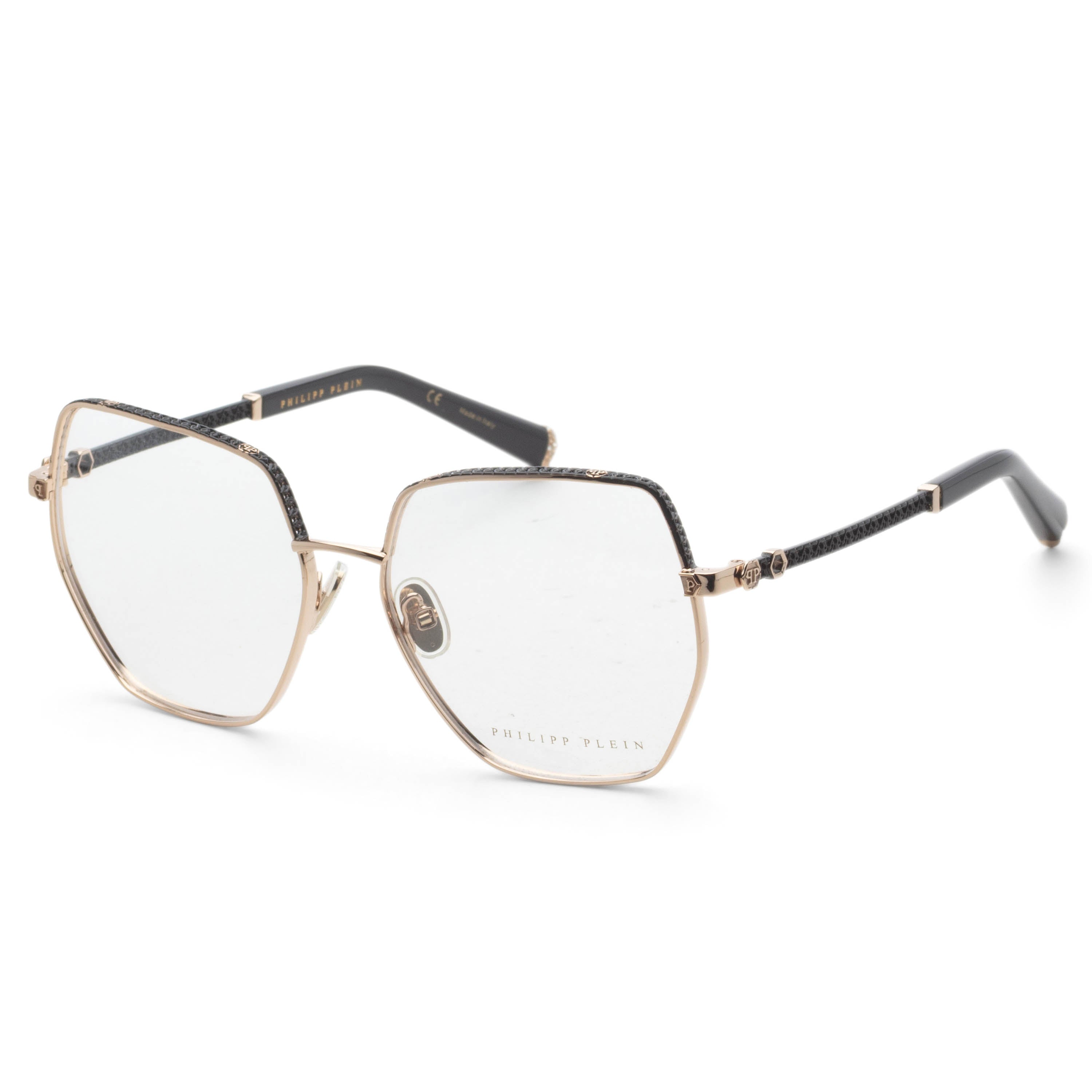 Philipp Plein Women's 57mm Rose Gold Black Eyeglasses VPP054S570301