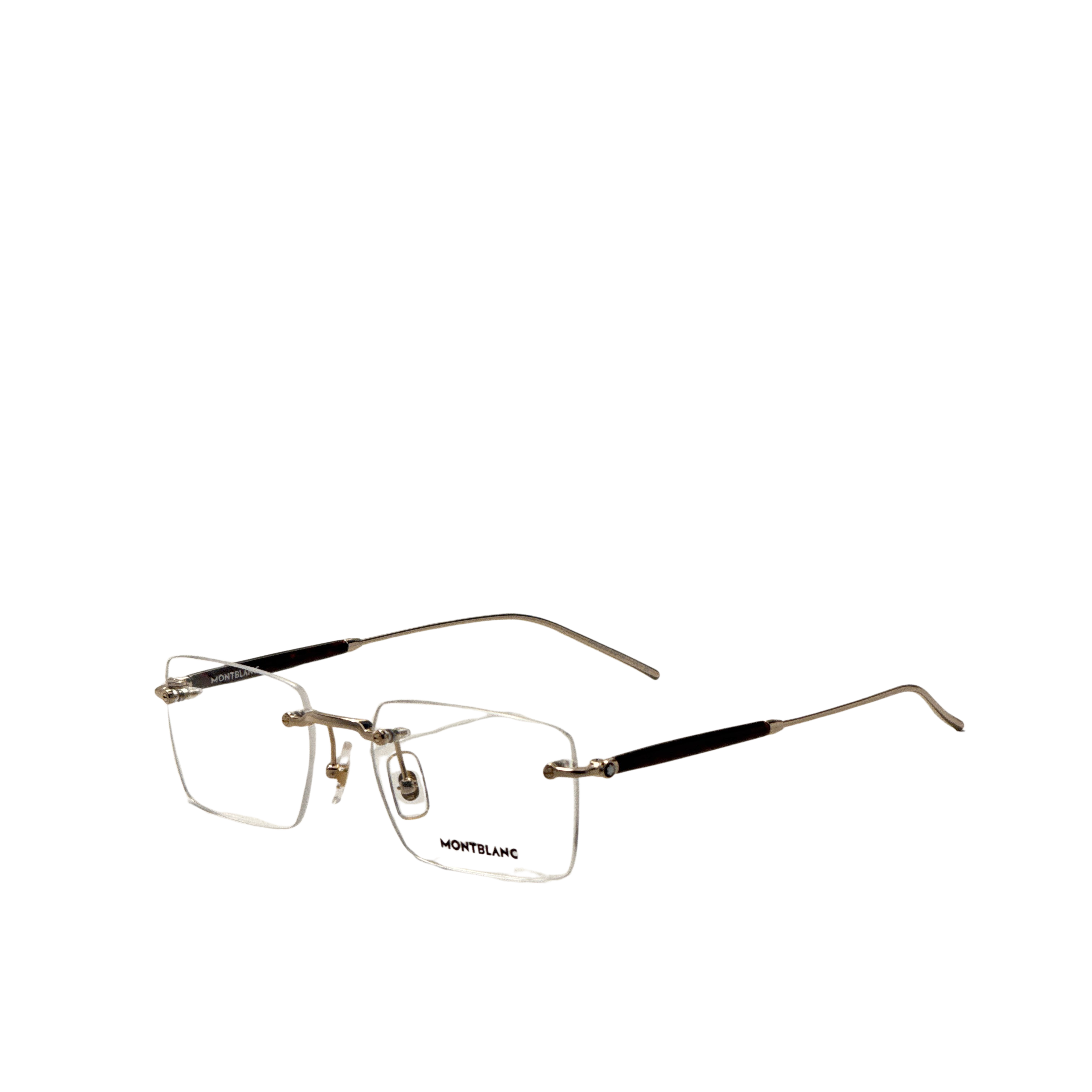 Montblanc Men's 55 mm Havana Gold Eyeglasses MB0411O-002-55