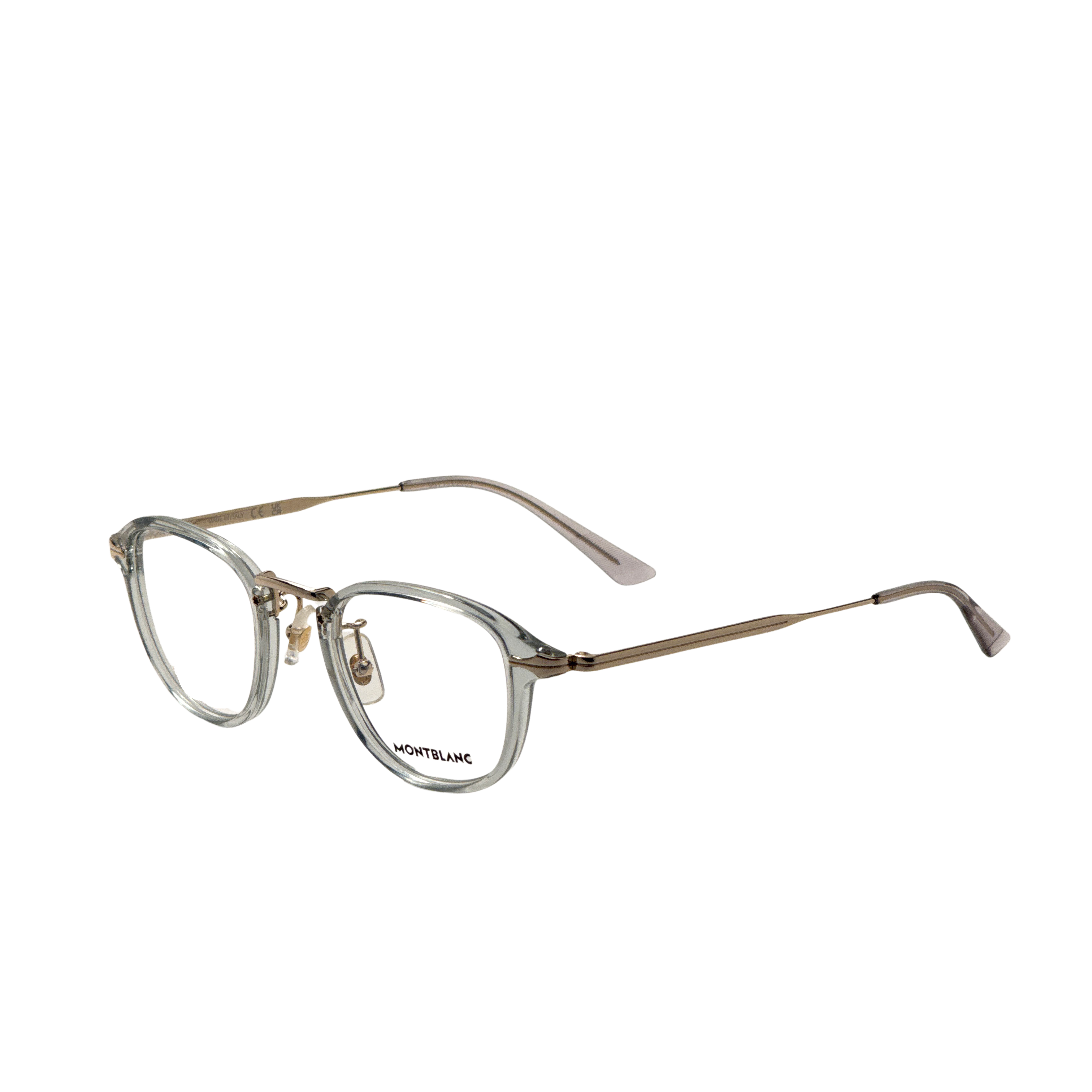 Montblanc Men's 48 mm Grey Gold Eyeglasses MB0336O-003-48