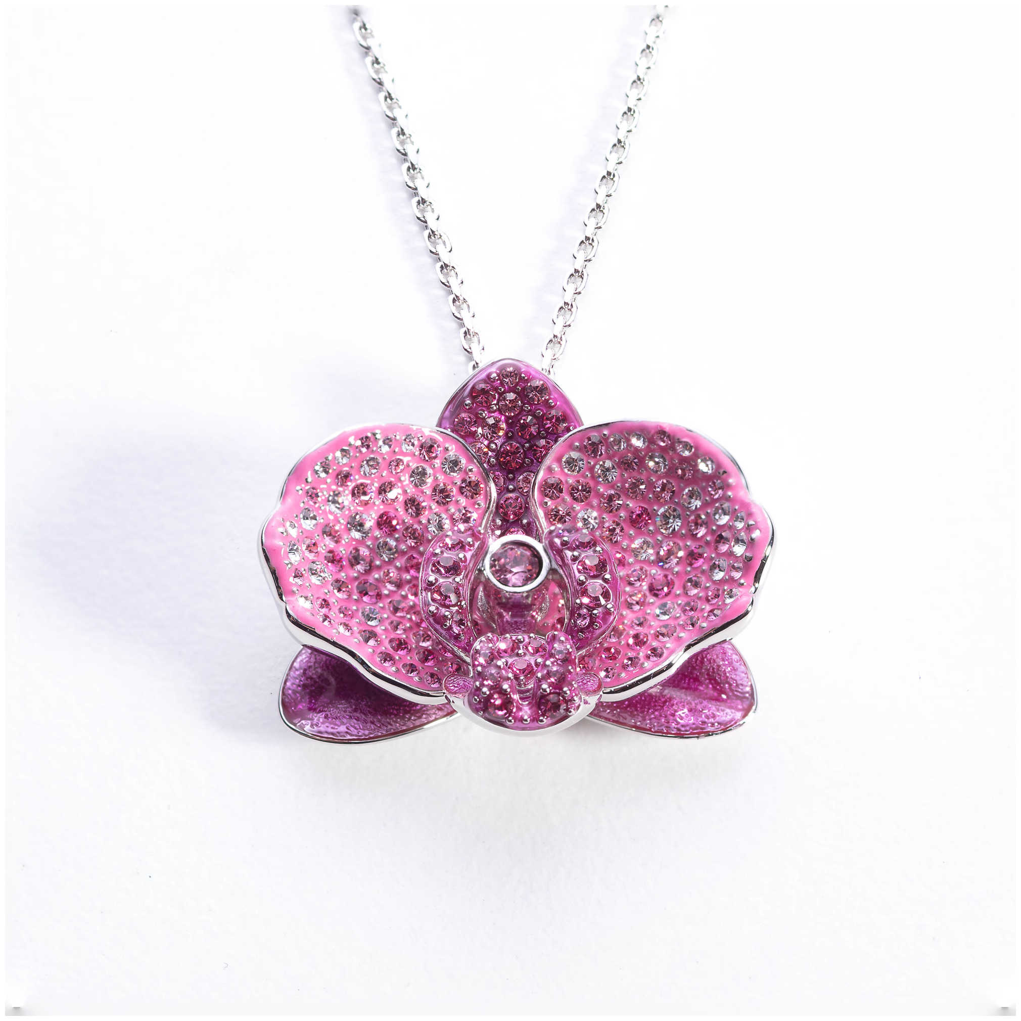שרשרת Idyllia עם קריסטל ורוד של Swarovski