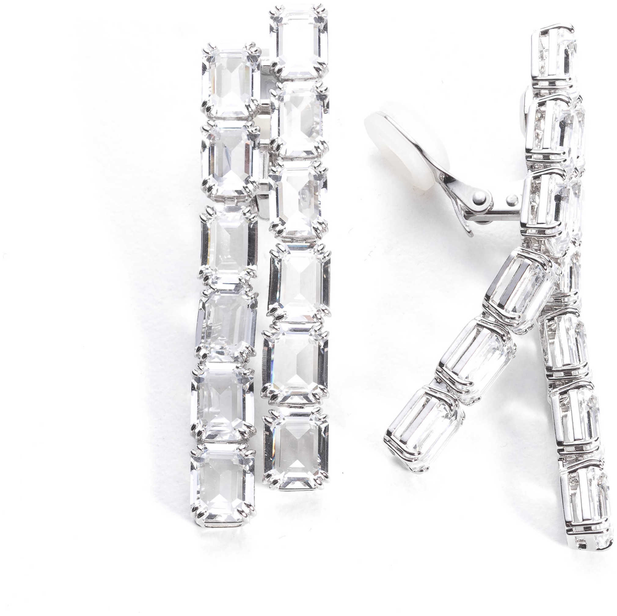 עגילים Millenia עם קריסטל לבן של Swarovski