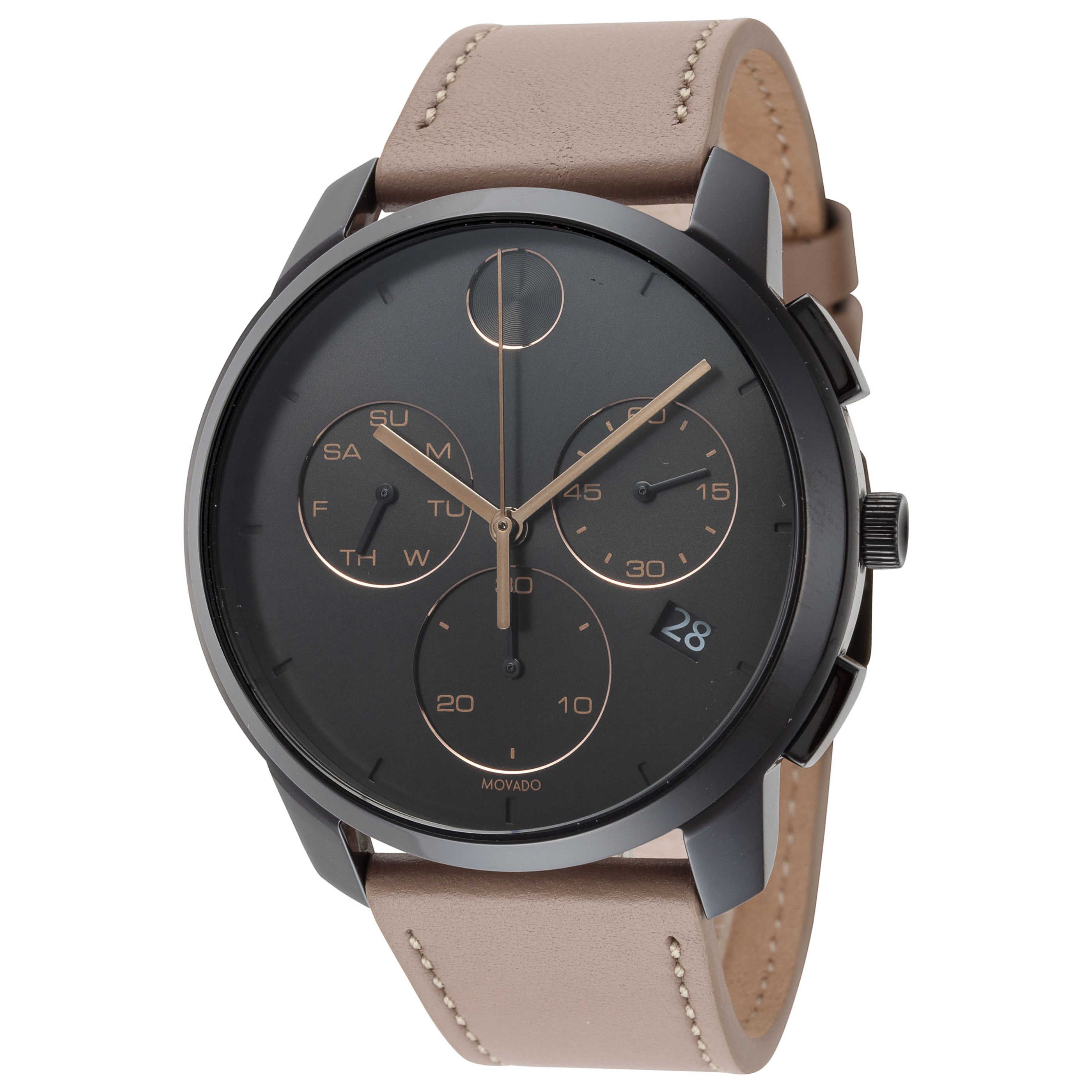שעון Movado דגם Thin לגברים 42 מ״מ כרונוגרף קוורץ