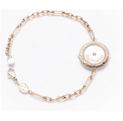 צמיד Zodiac Sagittarius עם קריסטל לבן של Swarovski