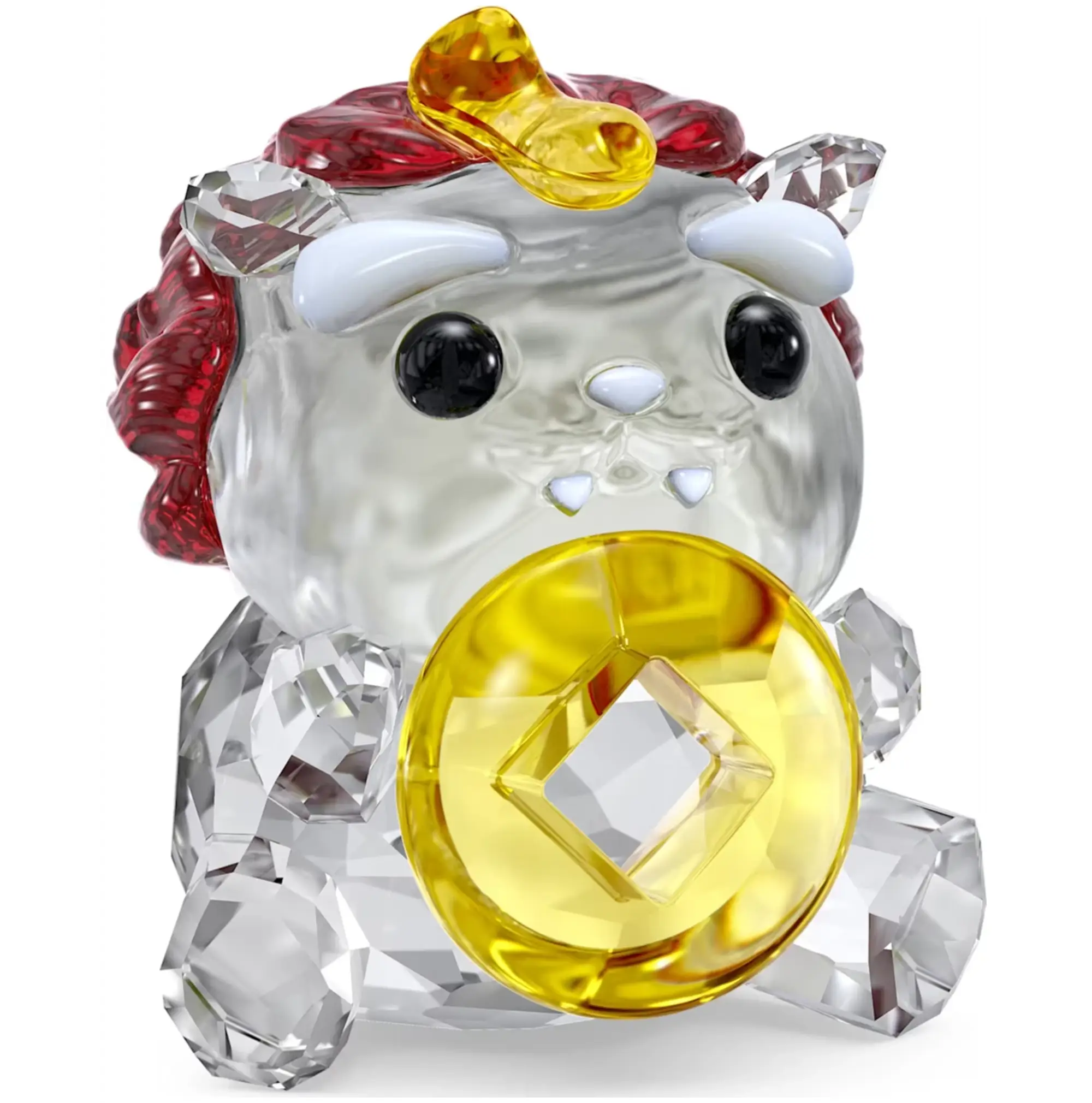 פסלון קריסטל Asian Symbols Cute Pixiu בצבע לבן של Swarovski