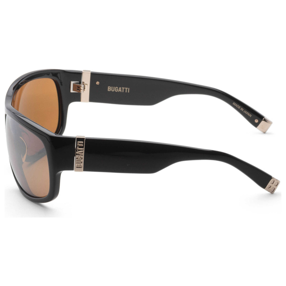 Bugatti Men's 66 mm Black Sunglasses 43C-BK