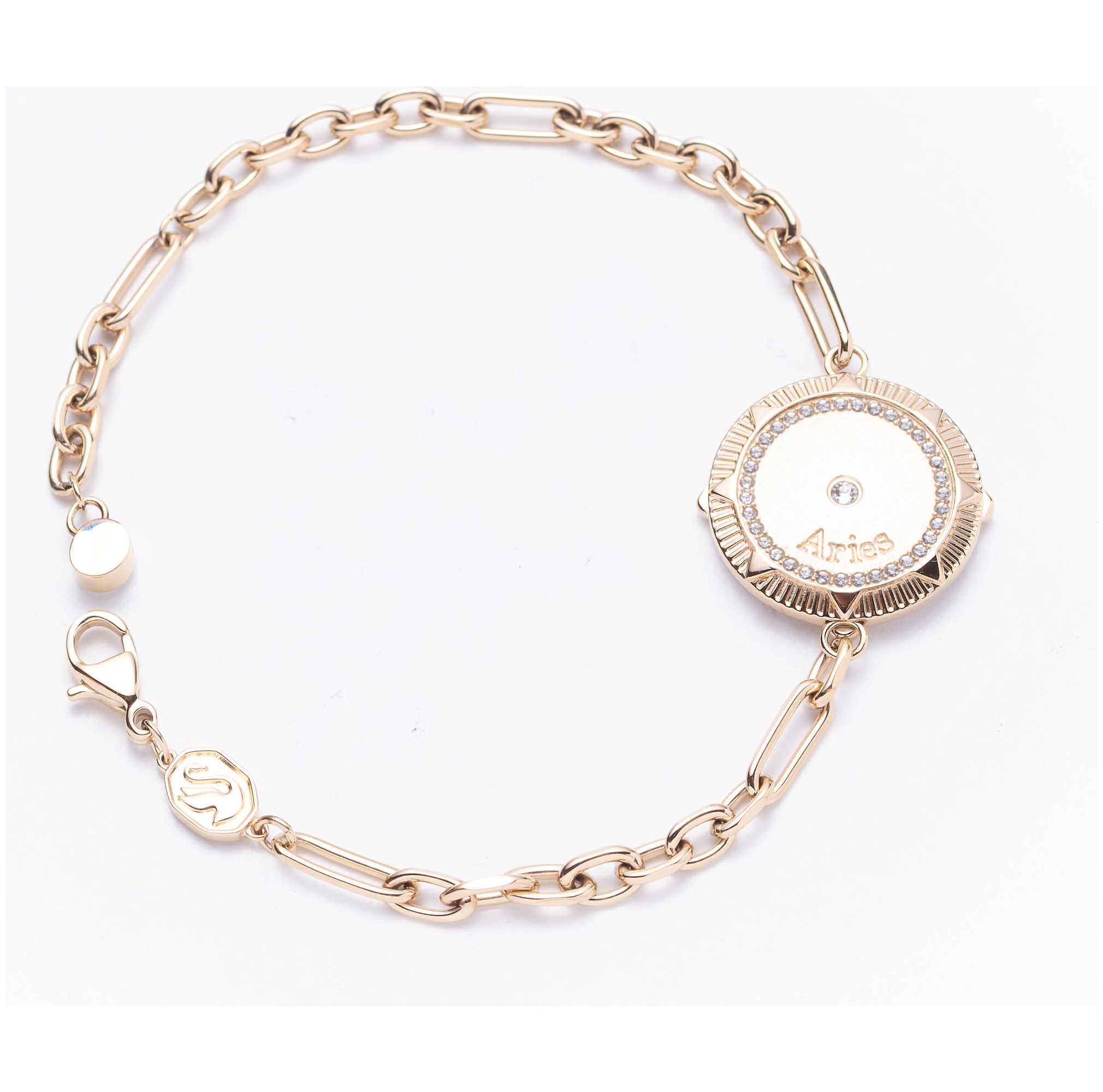 צמיד Zodiac Aries עם קריסטל לבן של Swarovski