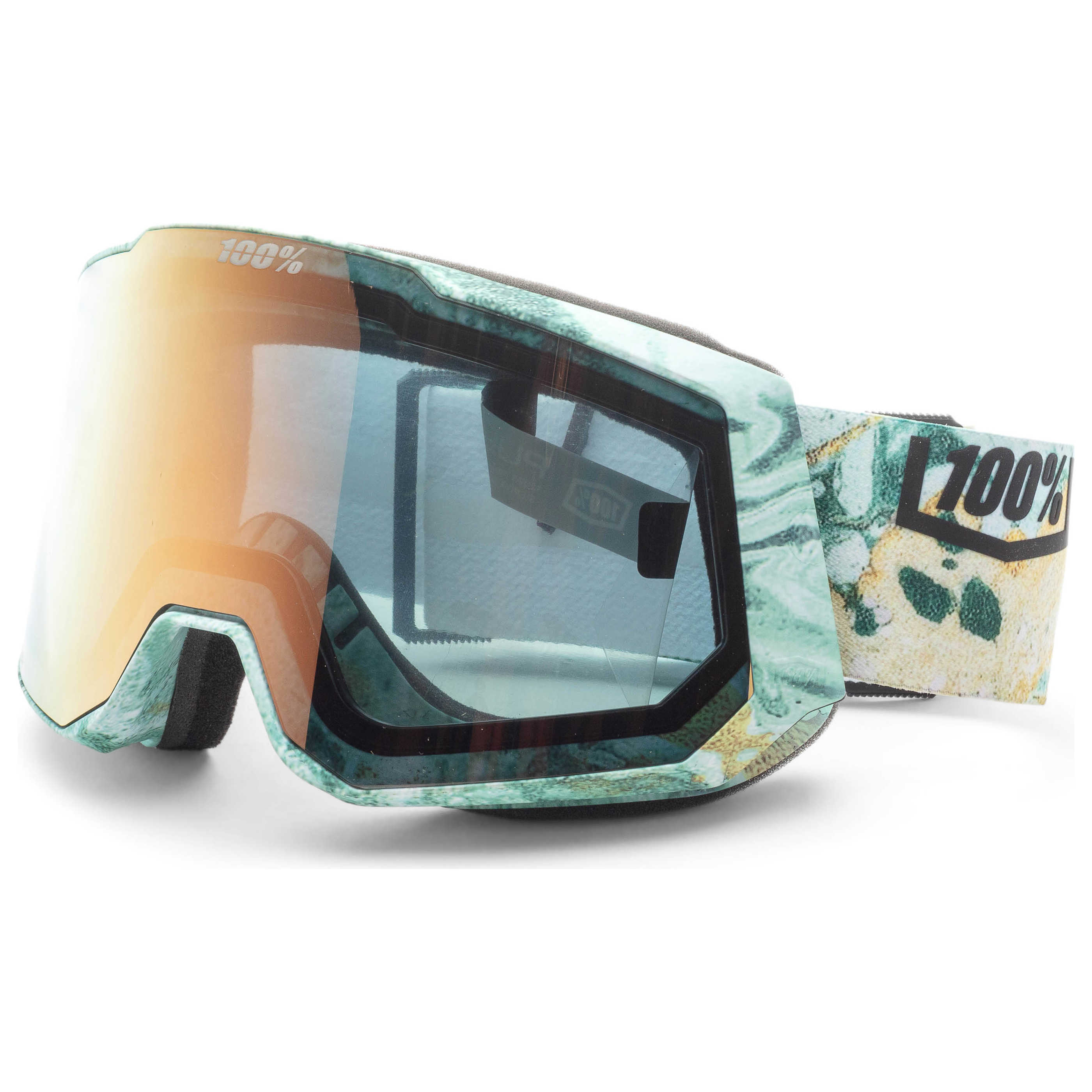 משקפי שמש 100 Percent דגם Snowcraft Hiper Xl יוניסקס 99 מ״מ בצבע ירוק