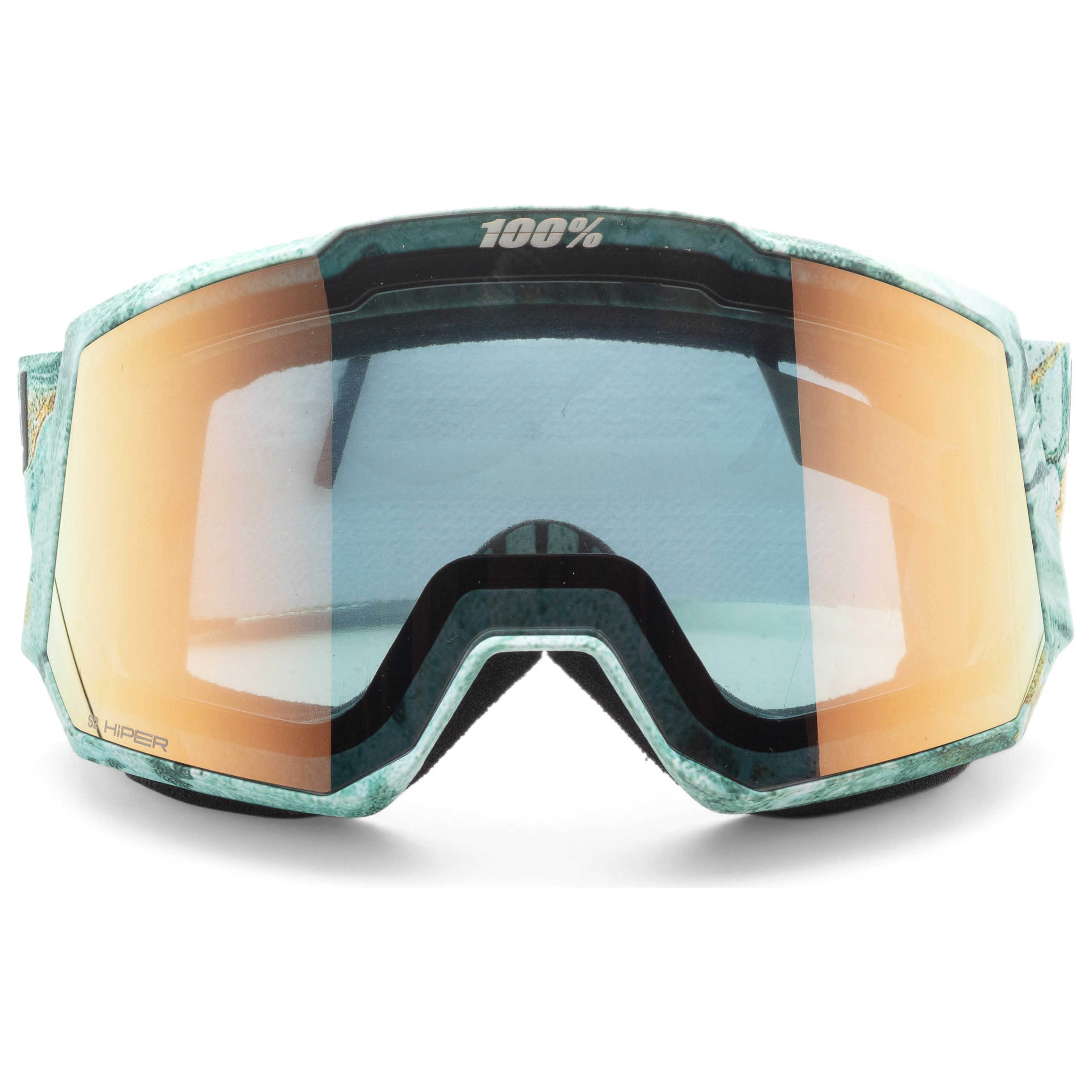 משקפי שמש 100 Percent דגם Snowcraft Hiper Xl יוניסקס 99 מ״מ בצבע ירוק