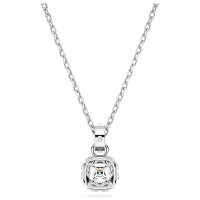 Swarovski Women's Birthstone: April White Crystal Rhodium-Plated Necklace 5651704