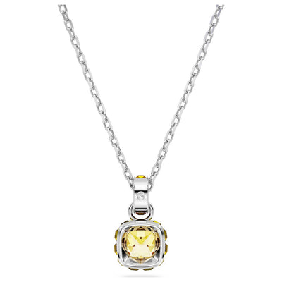 Swarovski Women's Birthstone: November Yellow Topaz Crystal Rhodium-Plated Necklace 5651792