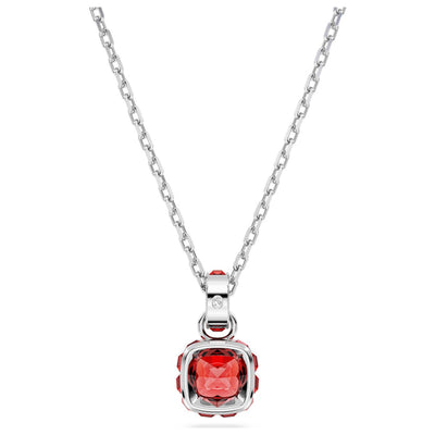 Swarovski Women's Birthstone: July Red Ruby Crystal Rhodium-Plated Earrings 5652043