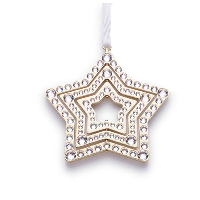 קישוט Holiday Magic Star Large עם קריסטלים לבנים של Swarovski