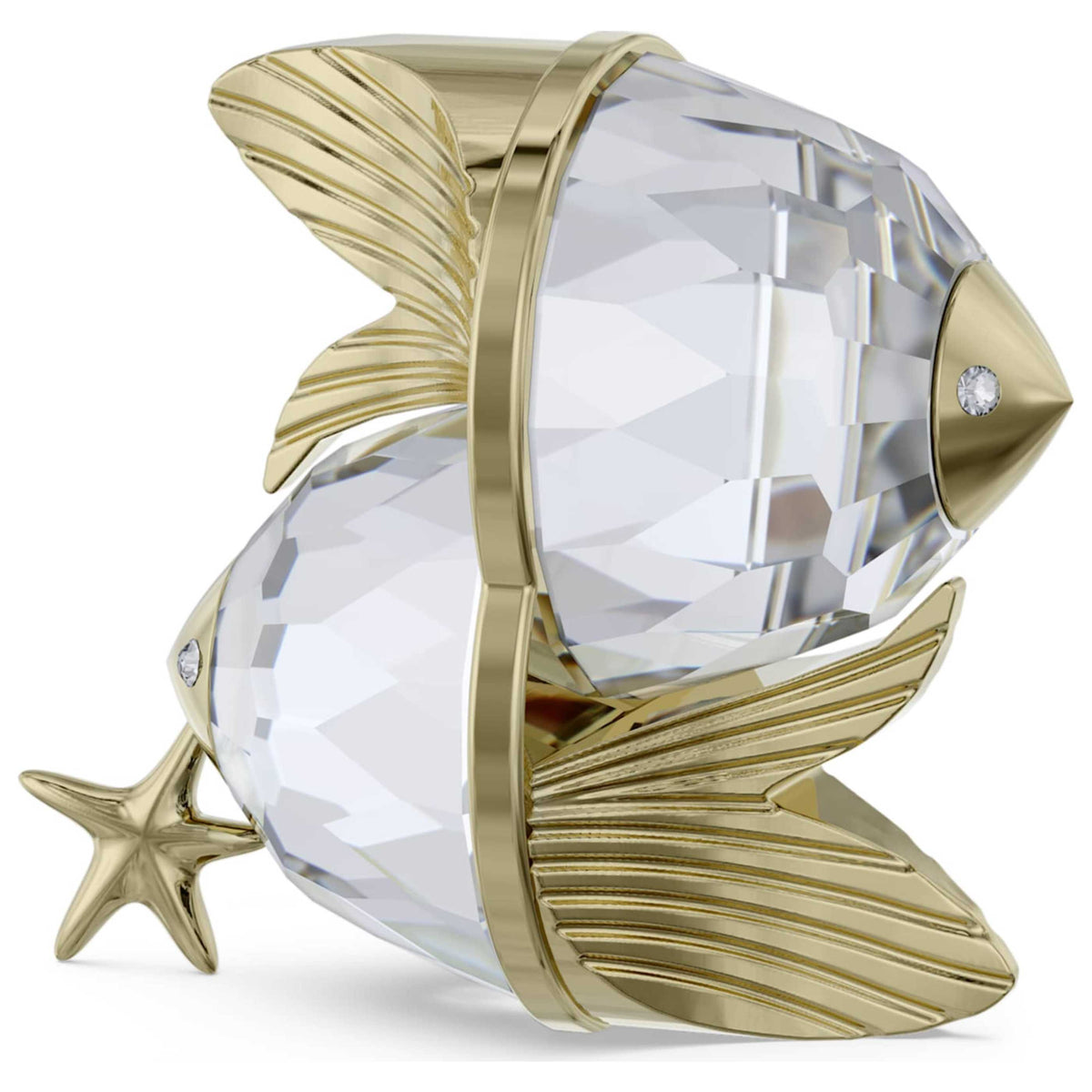 פסלון Zodiac: Pisces עם קריסטלים לבנים של Swarovski